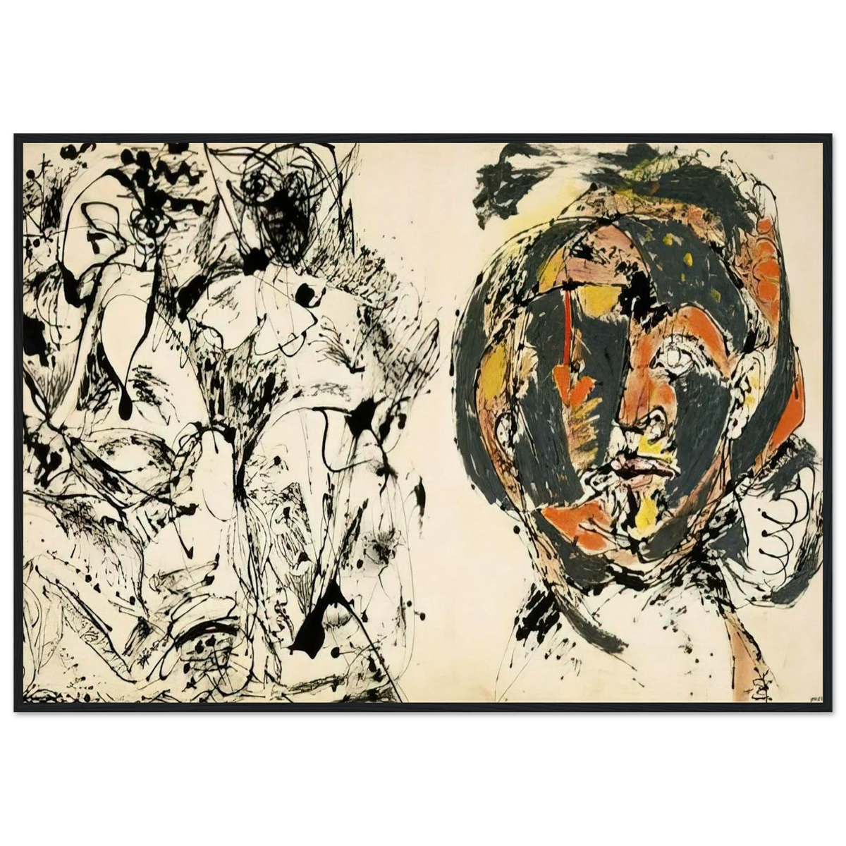 PORTRAIT AND A DREAM 1953 Framed Poster | Jackson Pollock Framed Prints Wall Art | Jackson Pollock Store