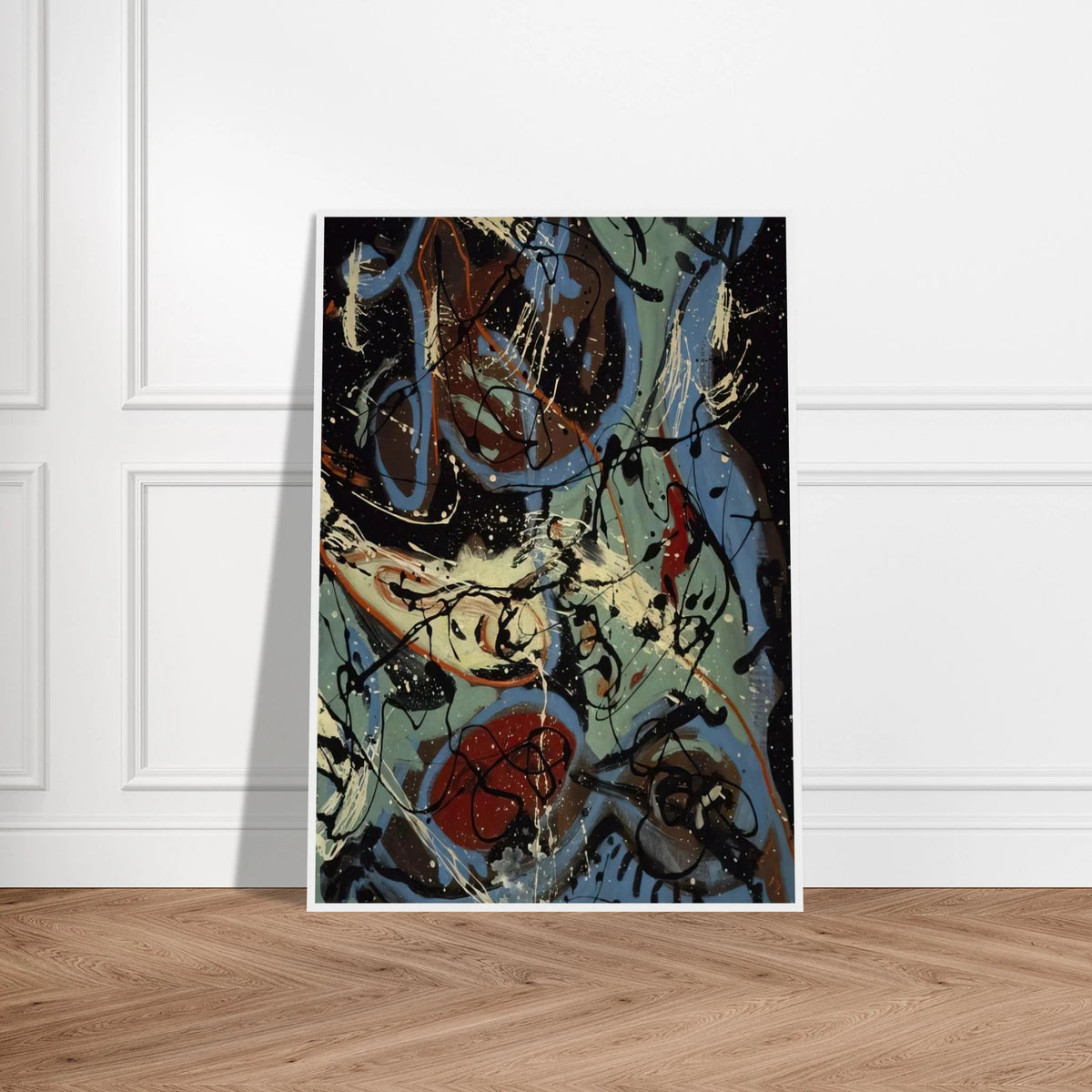 COMPOSITION WITH POURING II Framed Poster | Jackson Pollock Framed Prints Wall Art | Jackson Pollock Store