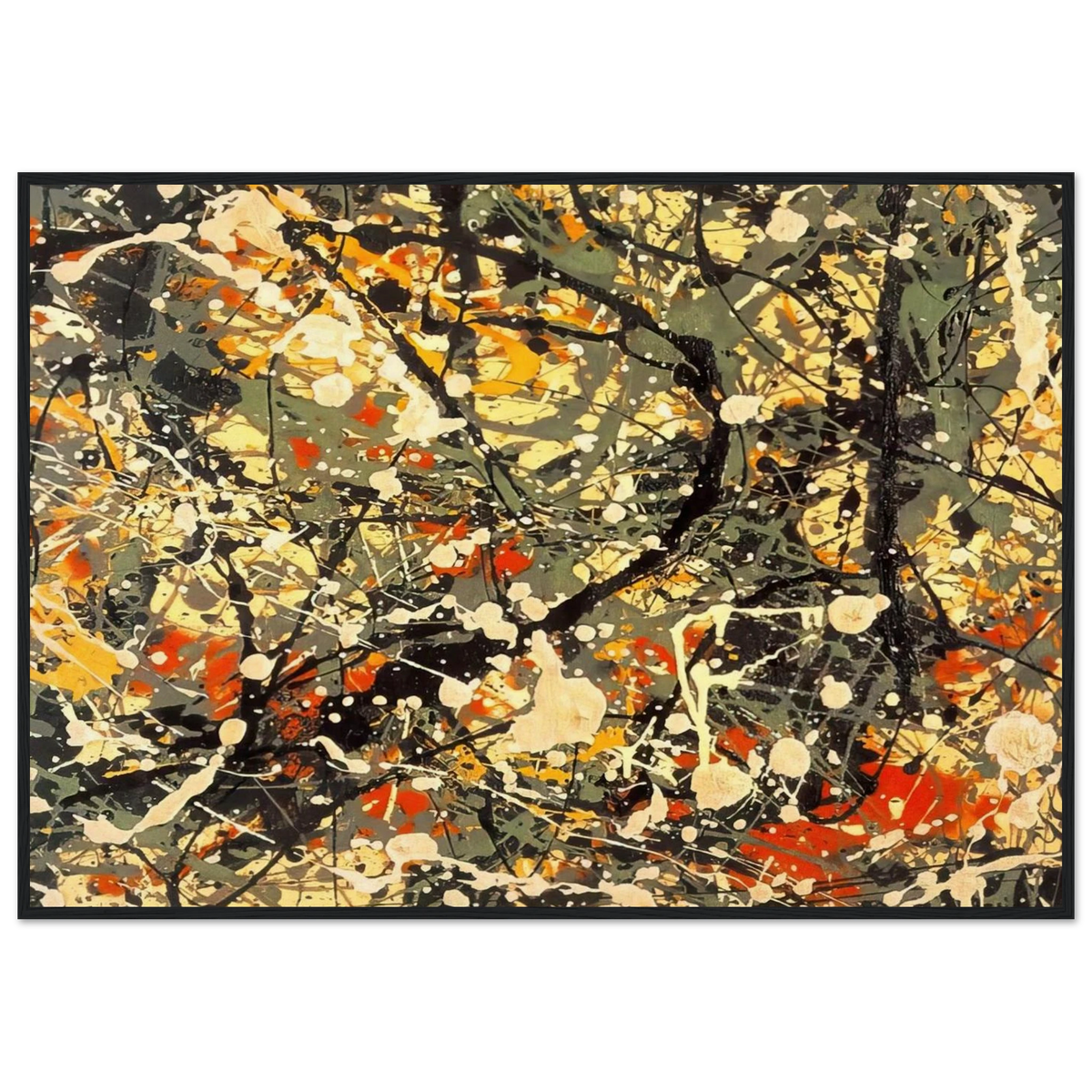 NUMBER 8 DETAIL Framed Poster | Jackson Pollock Framed Prints Wall Art | Jackson Pollock Store
