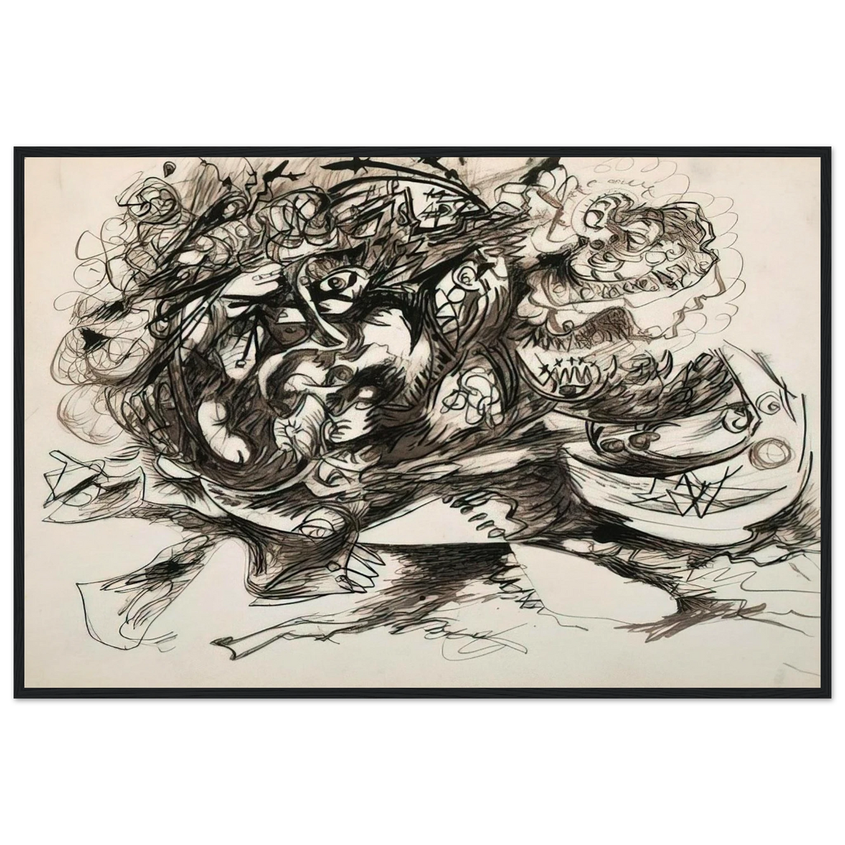UNTITLED O CONNOR THAW 771 Framed Poster | Jackson Pollock Framed Prints Wall Art | Jackson Pollock Store
