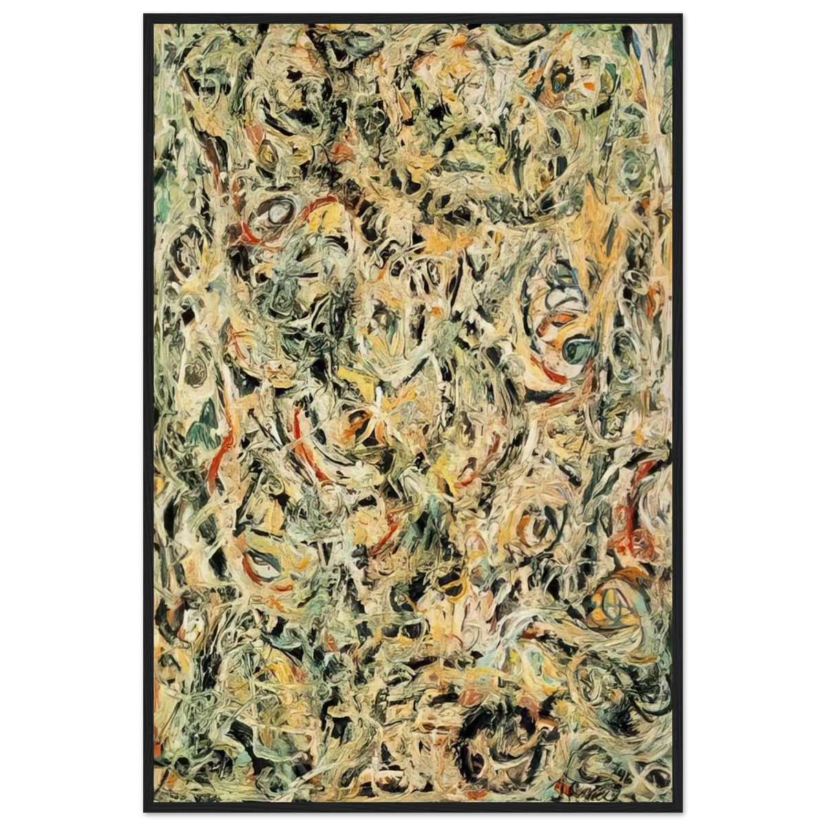 EYES IN THE HEAT 1946 Framed Poster | Jackson Pollock Framed Prints Wall Art | Jackson Pollock Store