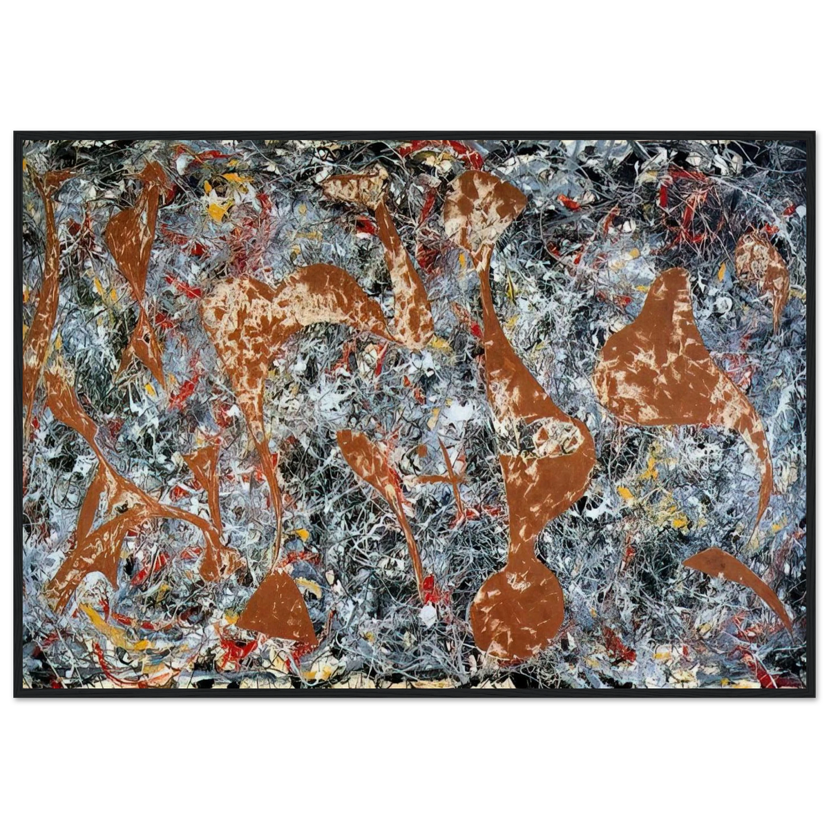 NUMBER 7 OUT OF THE WEB 1949 Framed Poster | Jackson Pollock Framed Prints Wall Art | Jackson Pollock Store
