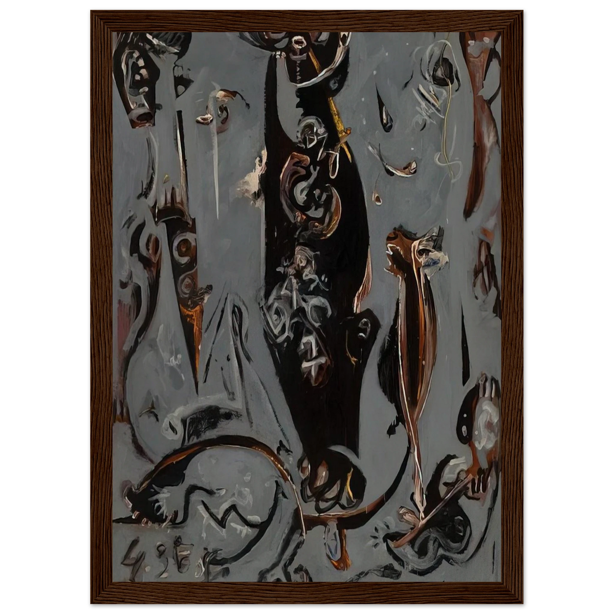 TOTEM LESSON 2 1945 Framed Poster | Jackson Pollock Framed Prints Wall Art | Jackson Pollock Store