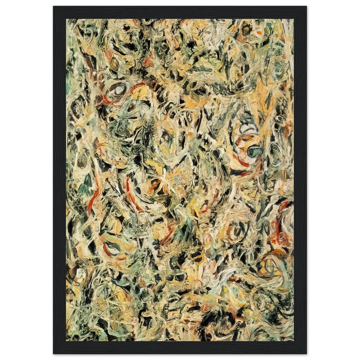 EYES IN THE HEAT 1946 Framed Poster | Jackson Pollock Framed Prints Wall Art | Jackson Pollock Store