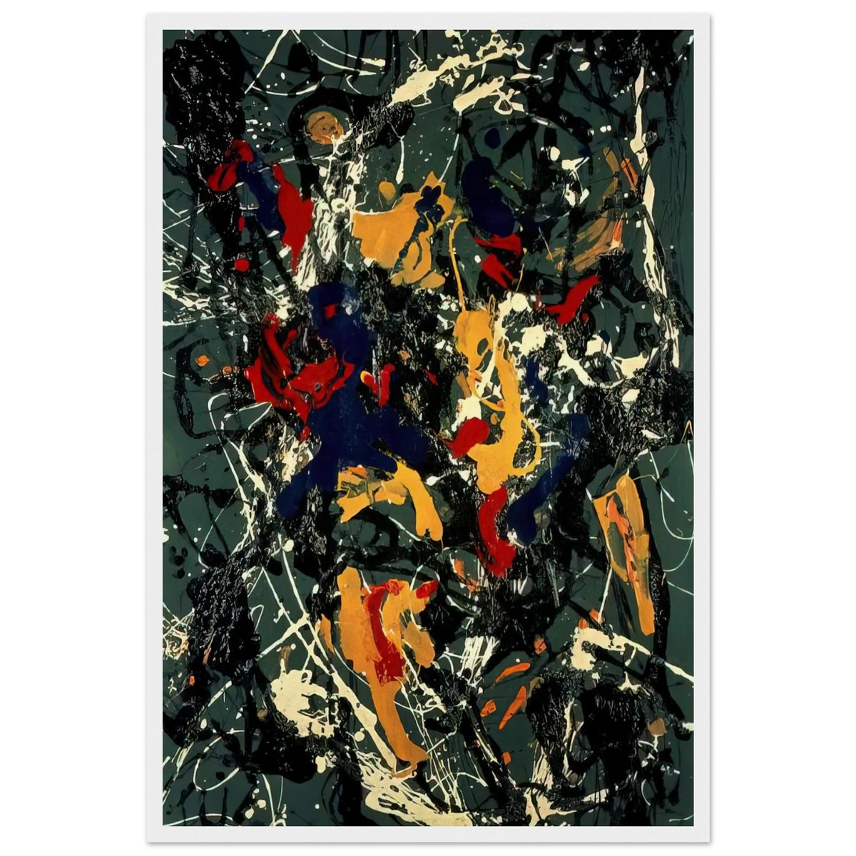 NUMBER 3 1948 Framed Poster | Jackson Pollock Framed Prints Wall Art | Jackson Pollock Store