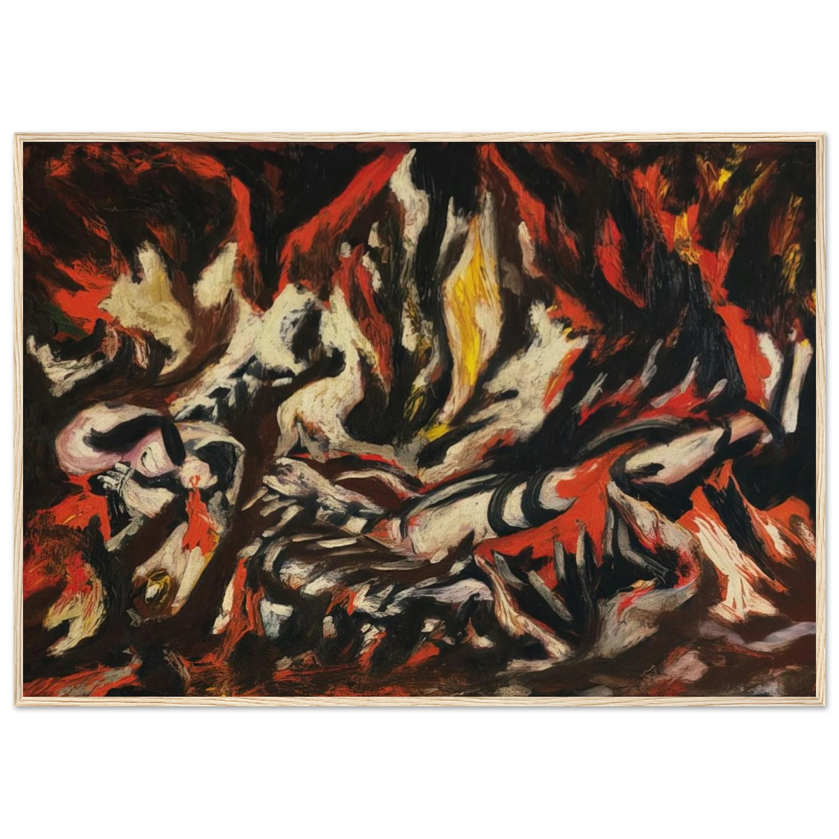 THE FLAME 1938 Framed Poster | Jackson Pollock Framed Prints Wall Art | Jackson Pollock Store
