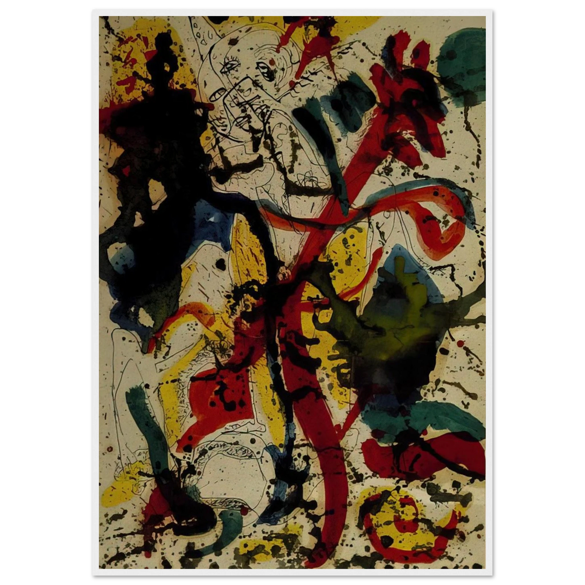 UNTITLED 1944 Framed Poster | Jackson Pollock Framed Prints Wall Art | Jackson Pollock Store