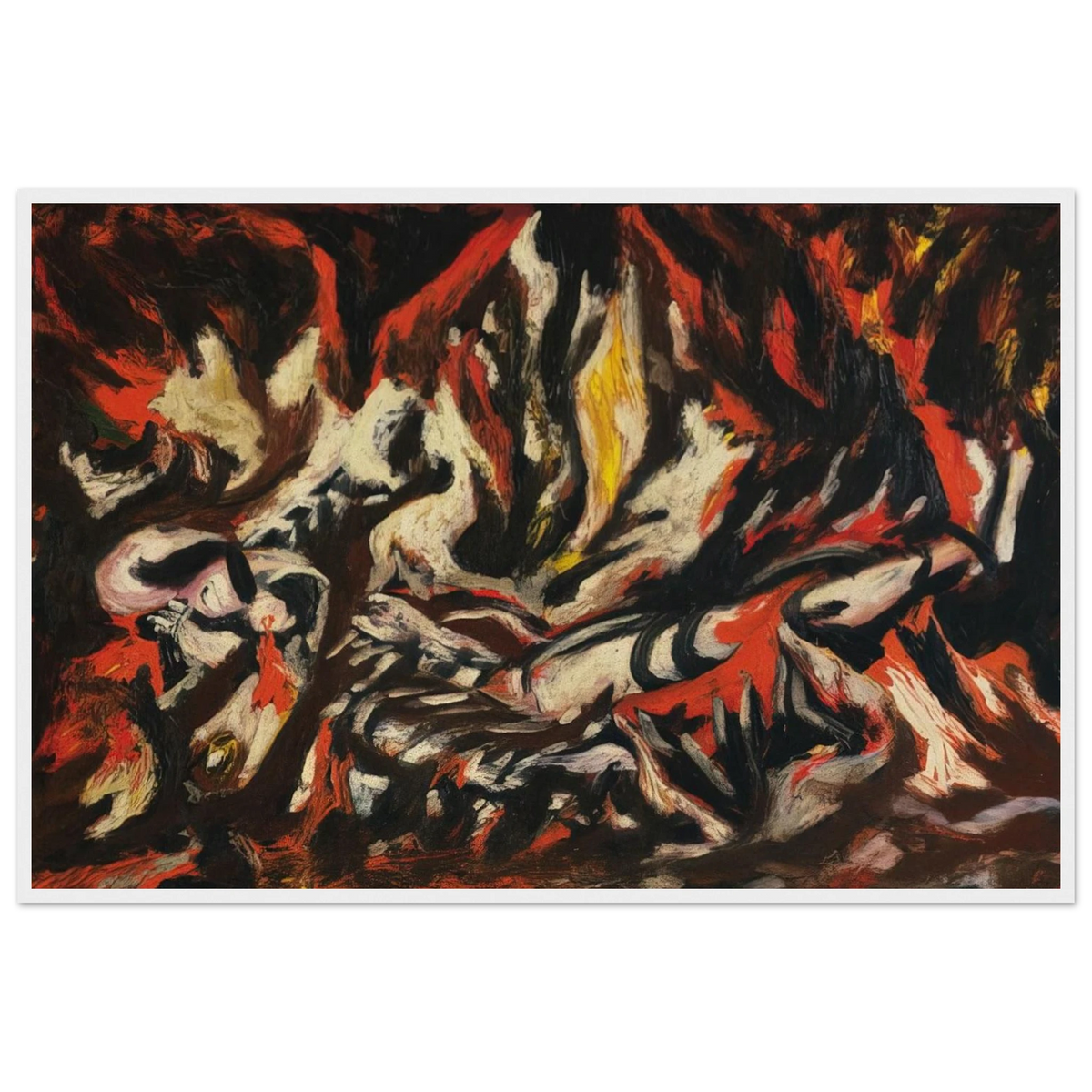 THE FLAME 1938 Framed Poster | Jackson Pollock Framed Prints Wall Art | Jackson Pollock Store