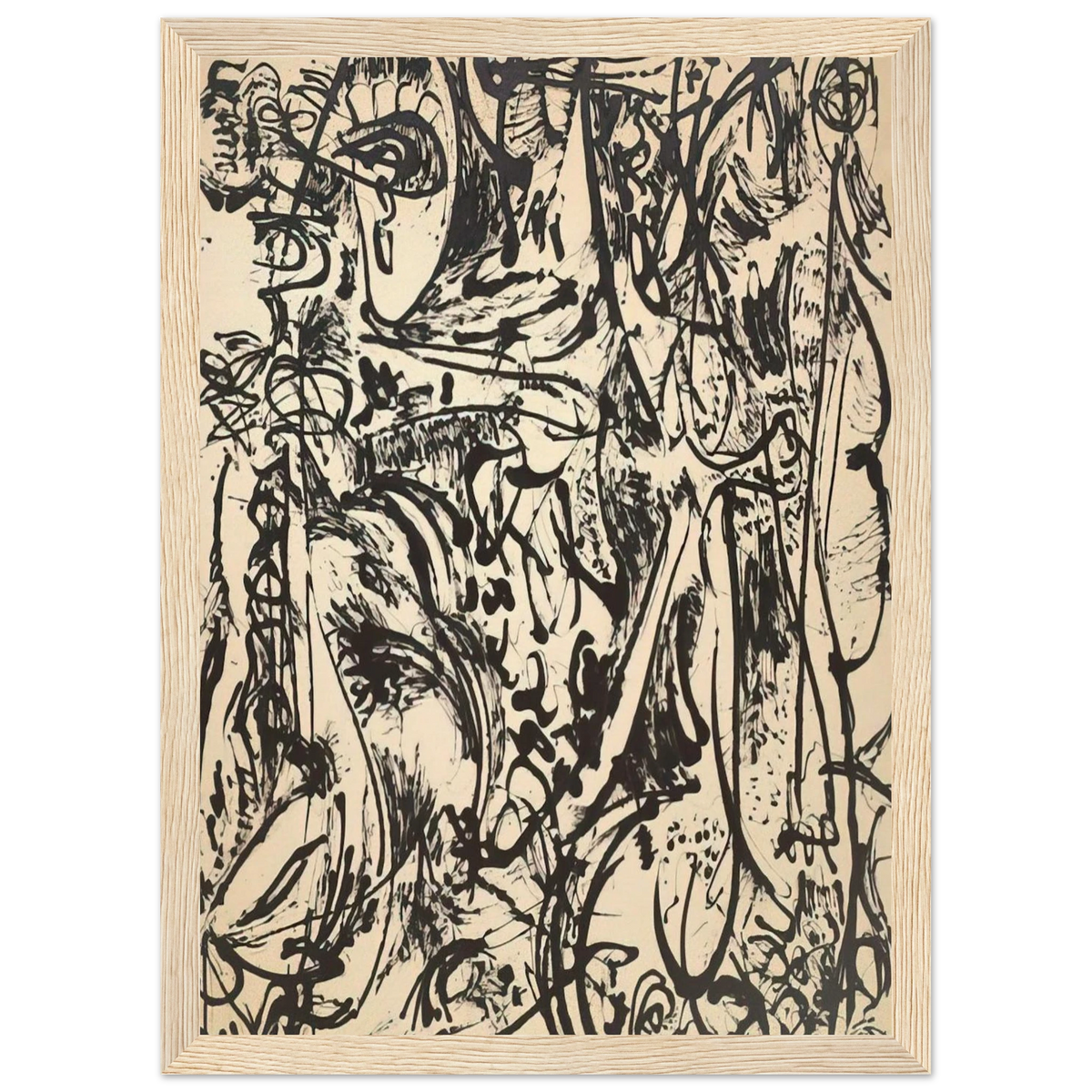 ECHO 1951 Framed Poster | Jackson Pollock Framed Prints Wall Art | Jackson Pollock Store