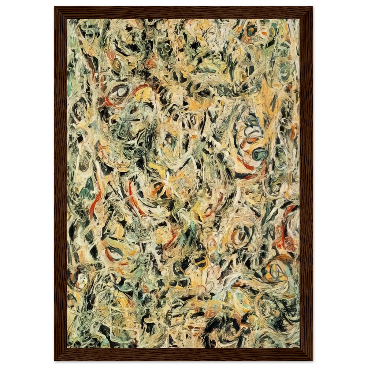 EYES IN THE HEAT 1946 Framed Poster | Jackson Pollock Framed Prints Wall Art | Jackson Pollock Store