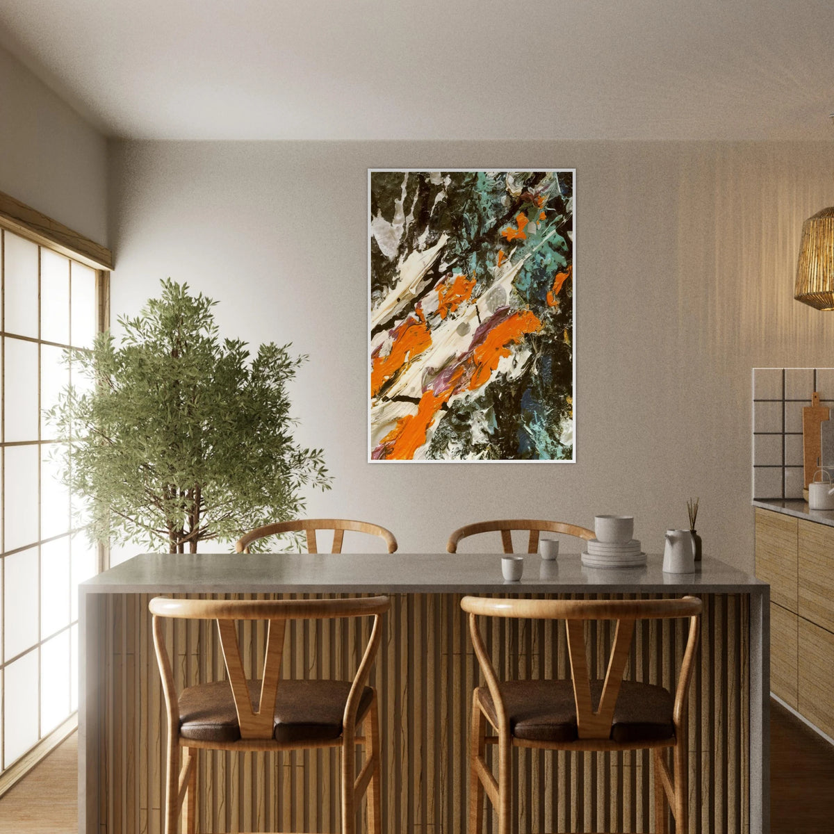 FULL FATHOM FIVE Framed Poster | Jackson Pollock Framed Prints Wall Art | Jackson Pollock Store
