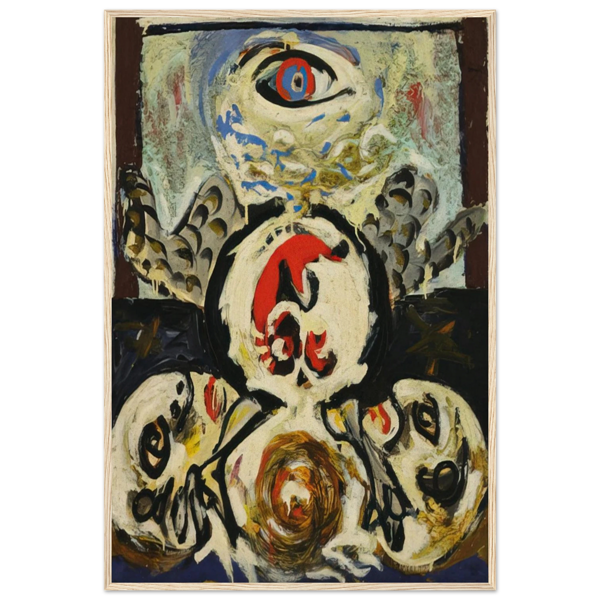 BIRD 1941 Framed Poster | Jackson Pollock Framed Prints Wall Art | Jackson Pollock Store