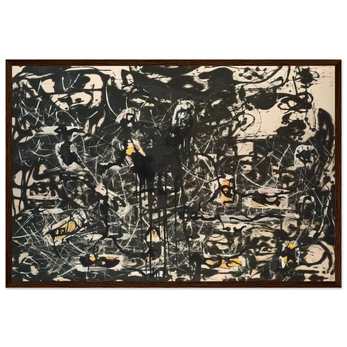YELLOW ISLANDS Framed Poster | Jackson Pollock Framed Prints Wall Art | Jackson Pollock Store