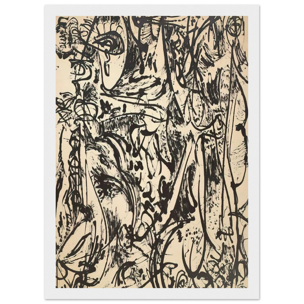 ECHO 1951 Framed Poster | Jackson Pollock Framed Prints Wall Art | Jackson Pollock Store
