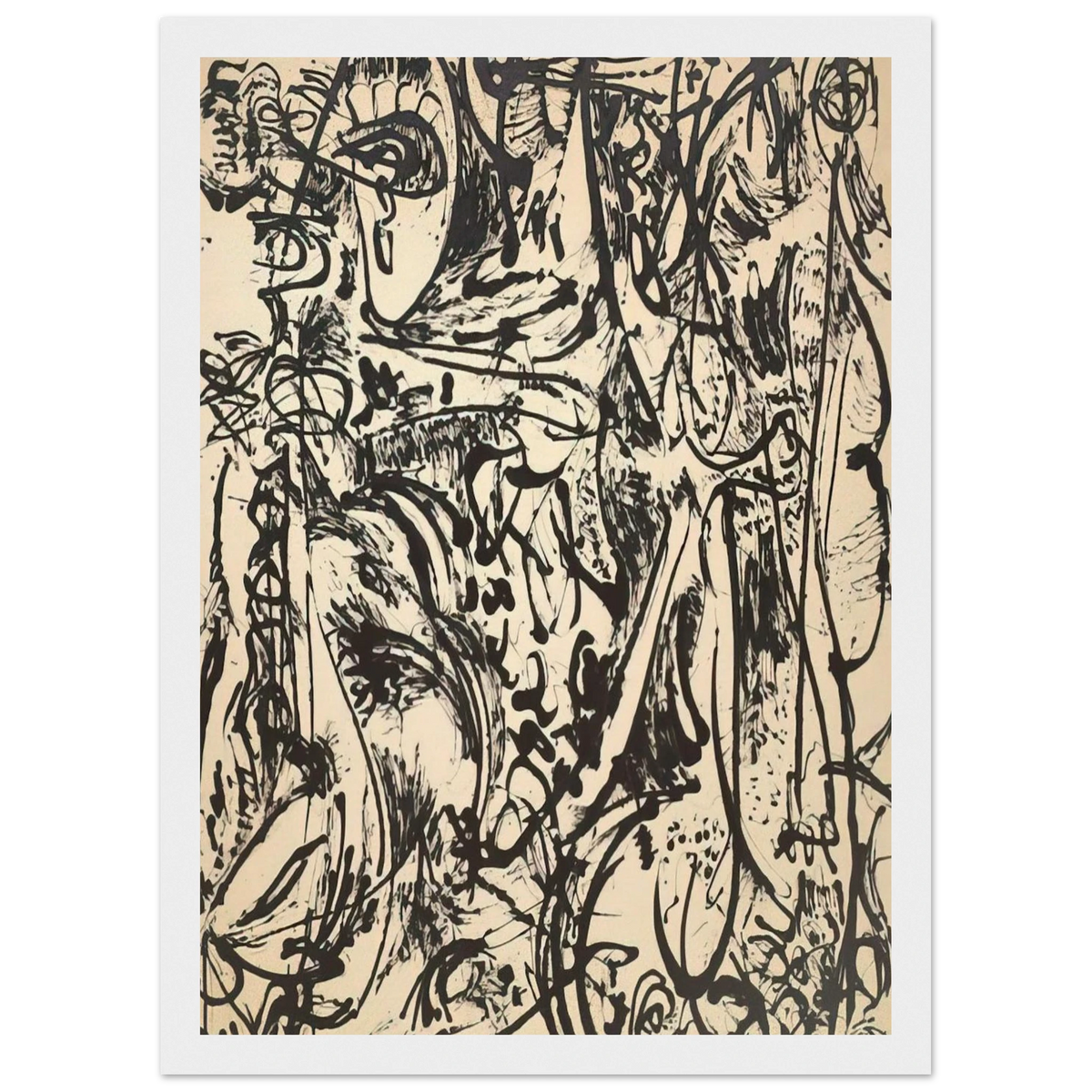 ECHO 1951 Framed Poster | Jackson Pollock Framed Prints Wall Art | Jackson Pollock Store