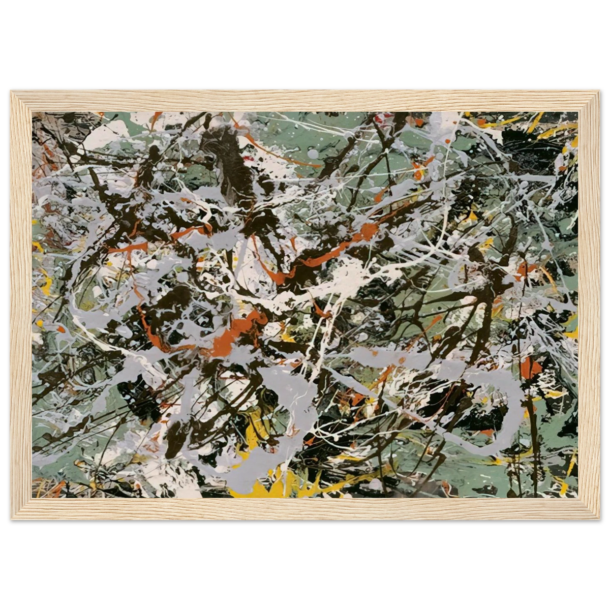 UNTITLED GREEN SILVER 1949 Framed Poster | Jackson Pollock Framed Prints Wall Art | Jackson Pollock Store