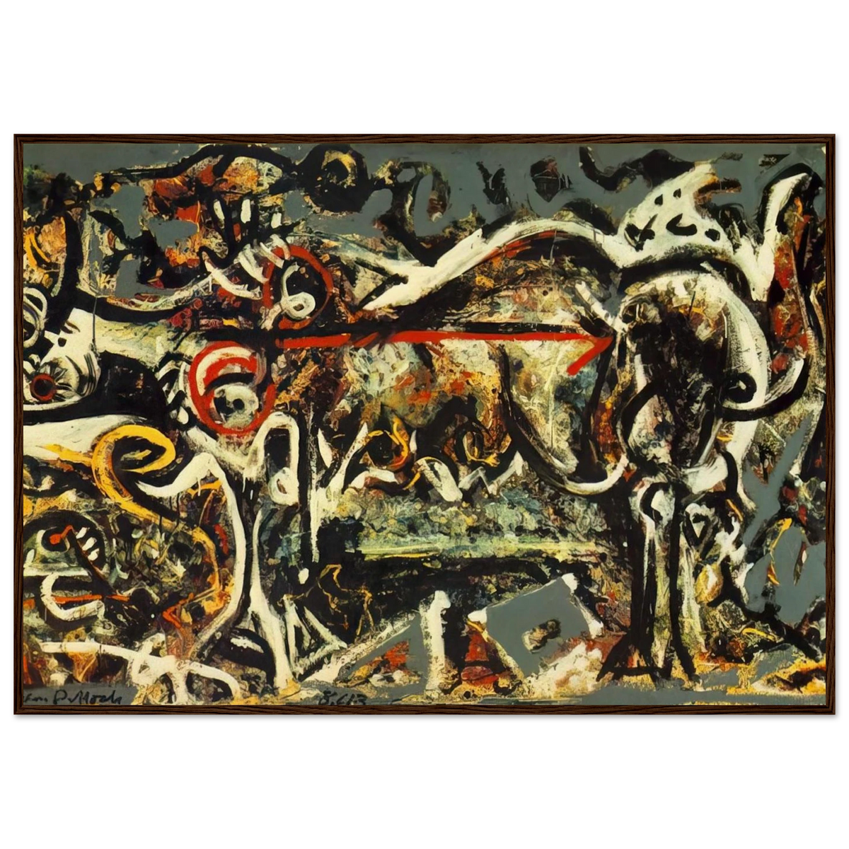 THE SHE WOLF Framed Poster | Jackson Pollock Framed Prints Wall Art | Jackson Pollock Store