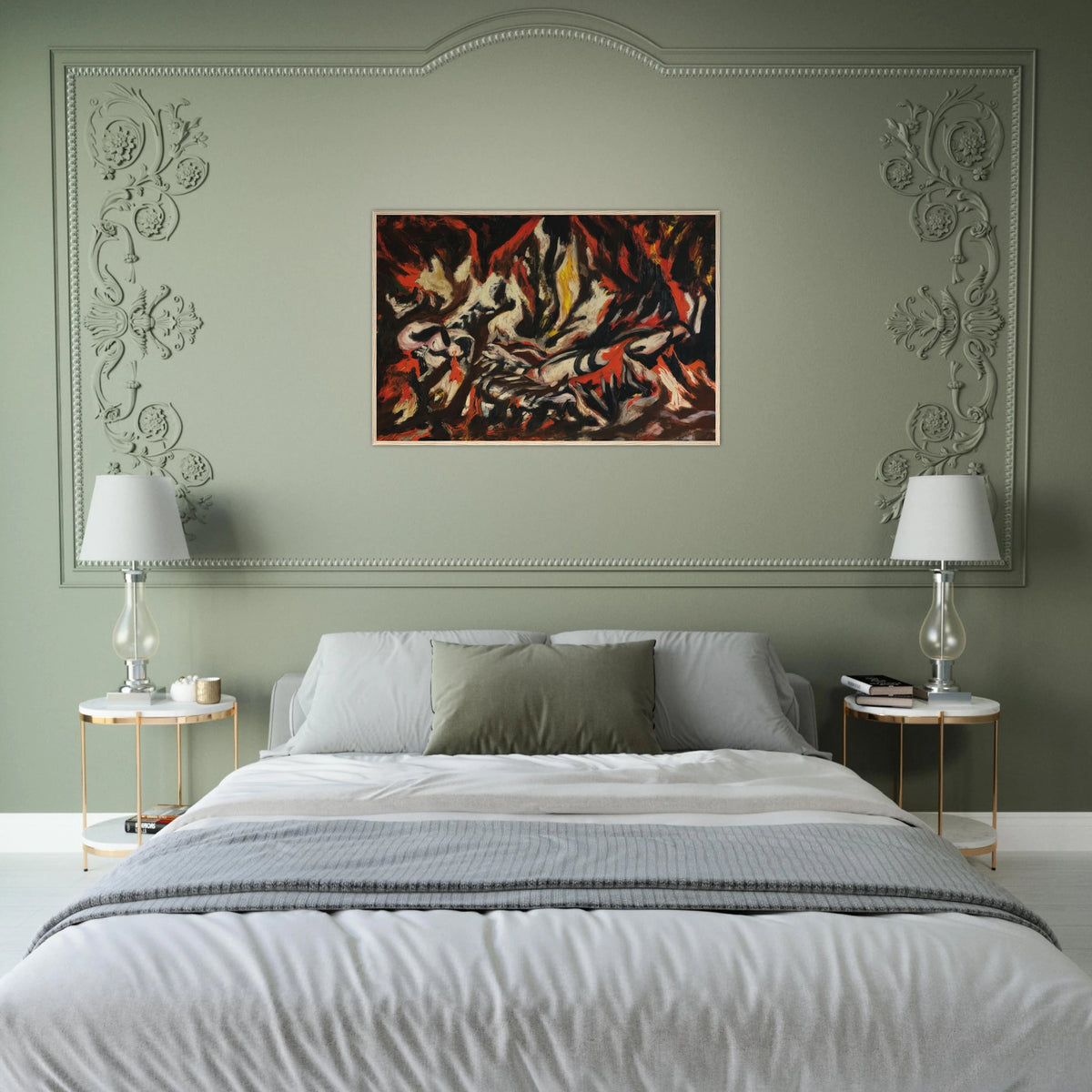 THE FLAME 1938 Framed Poster | Jackson Pollock Framed Prints Wall Art | Jackson Pollock Store
