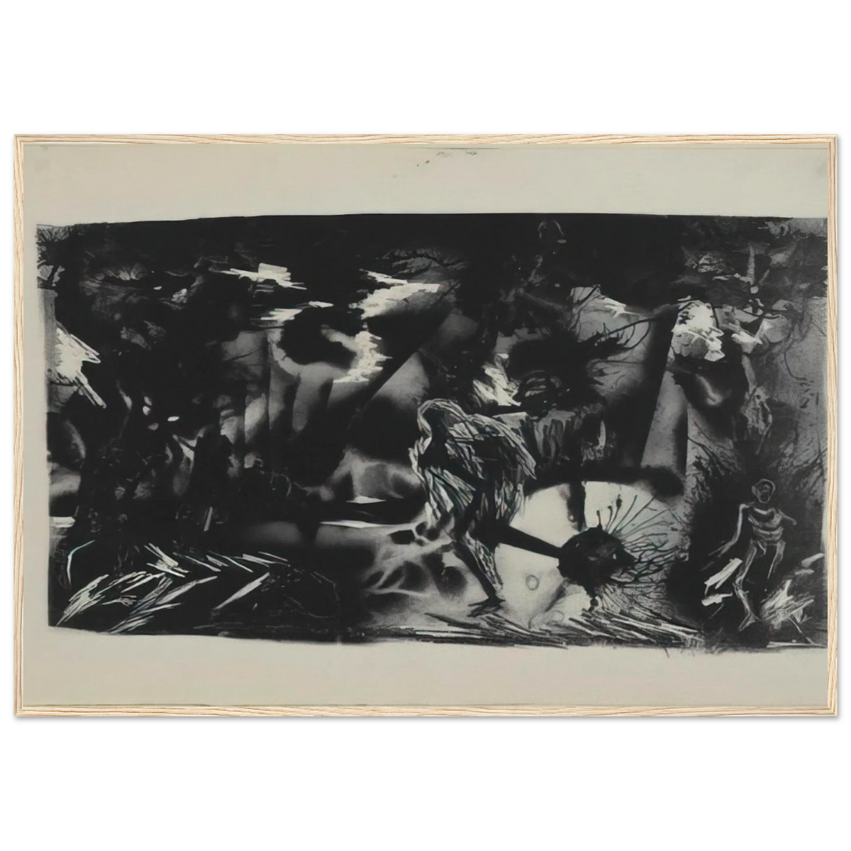 FIGURES IN A LANDSCAPE Framed Poster | Jackson Pollock Framed Prints Wall Art | Jackson Pollock Store