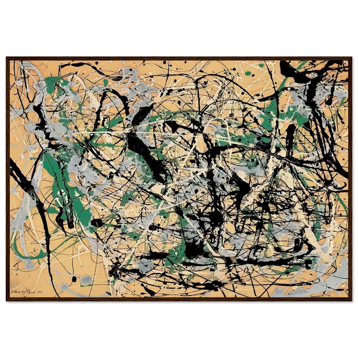 NUMBER 17 1949 Framed Poster | Jackson Pollock Framed Prints Wall Art | Jackson Pollock Store