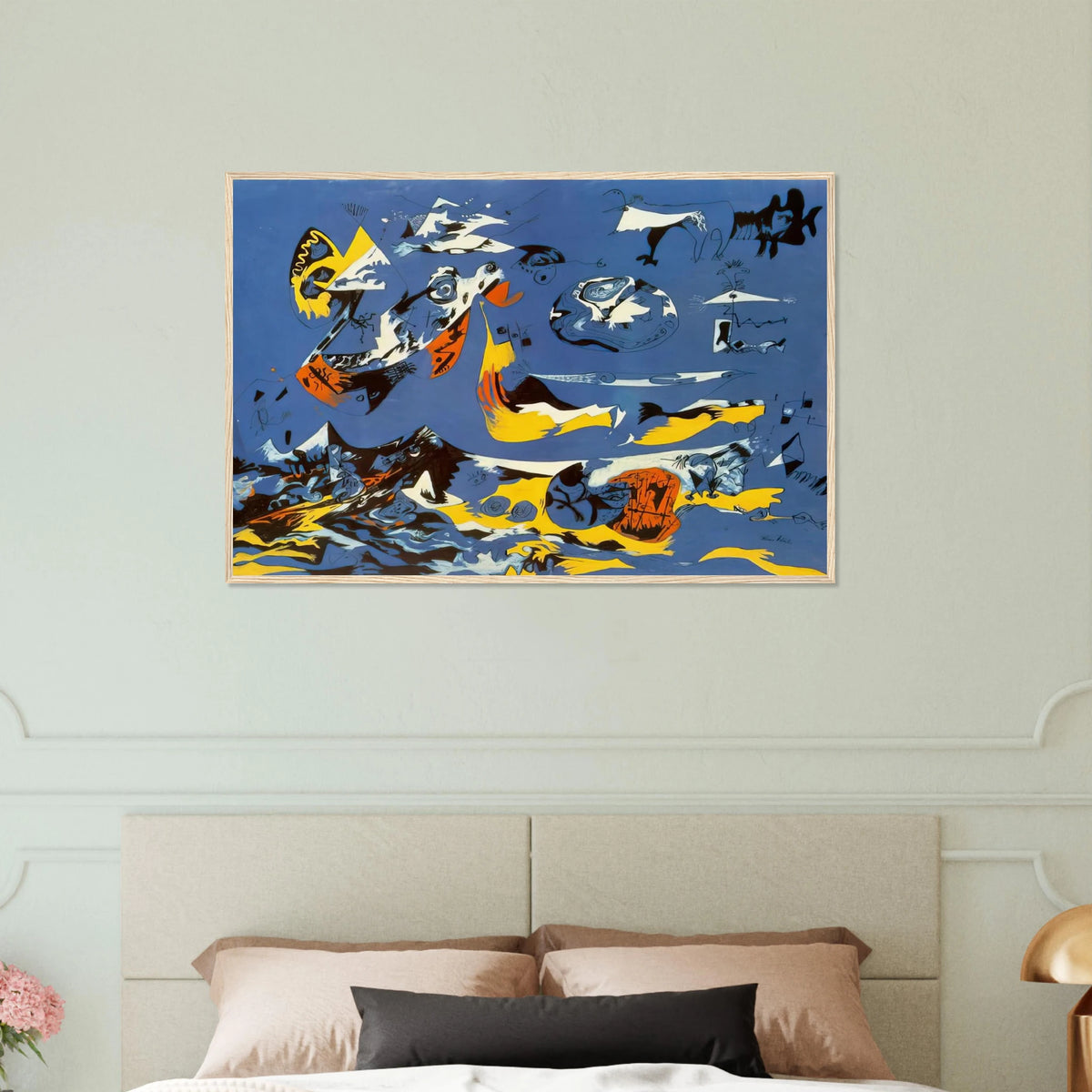 BLUE MOBY DICK Framed Poster | Jackson Pollock Framed Prints Wall Art | Jackson Pollock Store