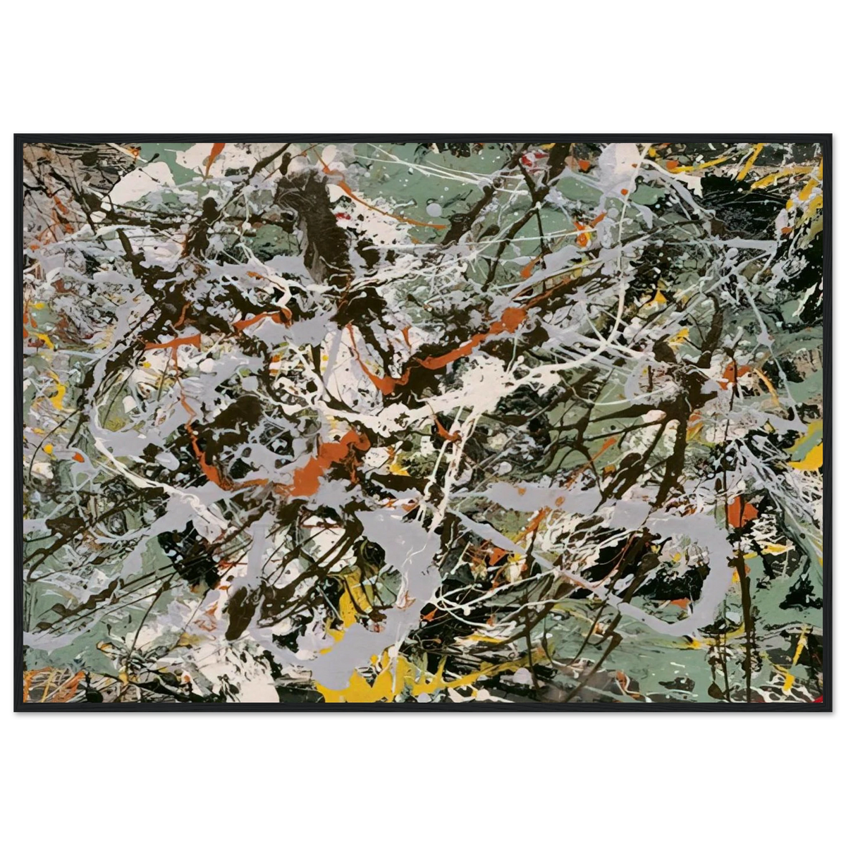 UNTITLED GREEN SILVER 1949 Framed Poster | Jackson Pollock Framed Prints Wall Art | Jackson Pollock Store