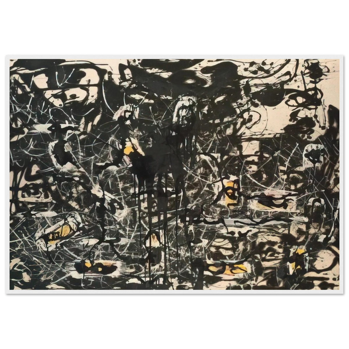 YELLOW ISLANDS Framed Poster | Jackson Pollock Framed Prints Wall Art | Jackson Pollock Store