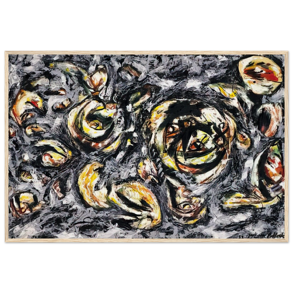 OCEAN GREYNESS 1953 Framed Poster | Jackson Pollock Framed Prints Wall Art | Jackson Pollock Store