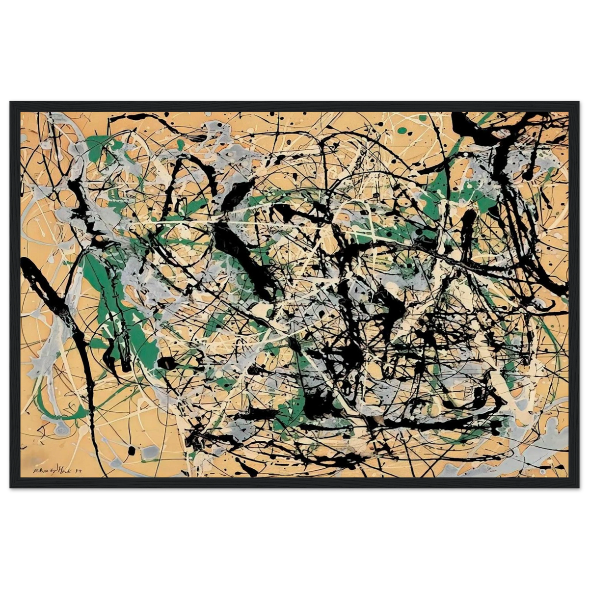 NUMBER 17 1949 Framed Poster | Jackson Pollock Framed Prints Wall Art | Jackson Pollock Store