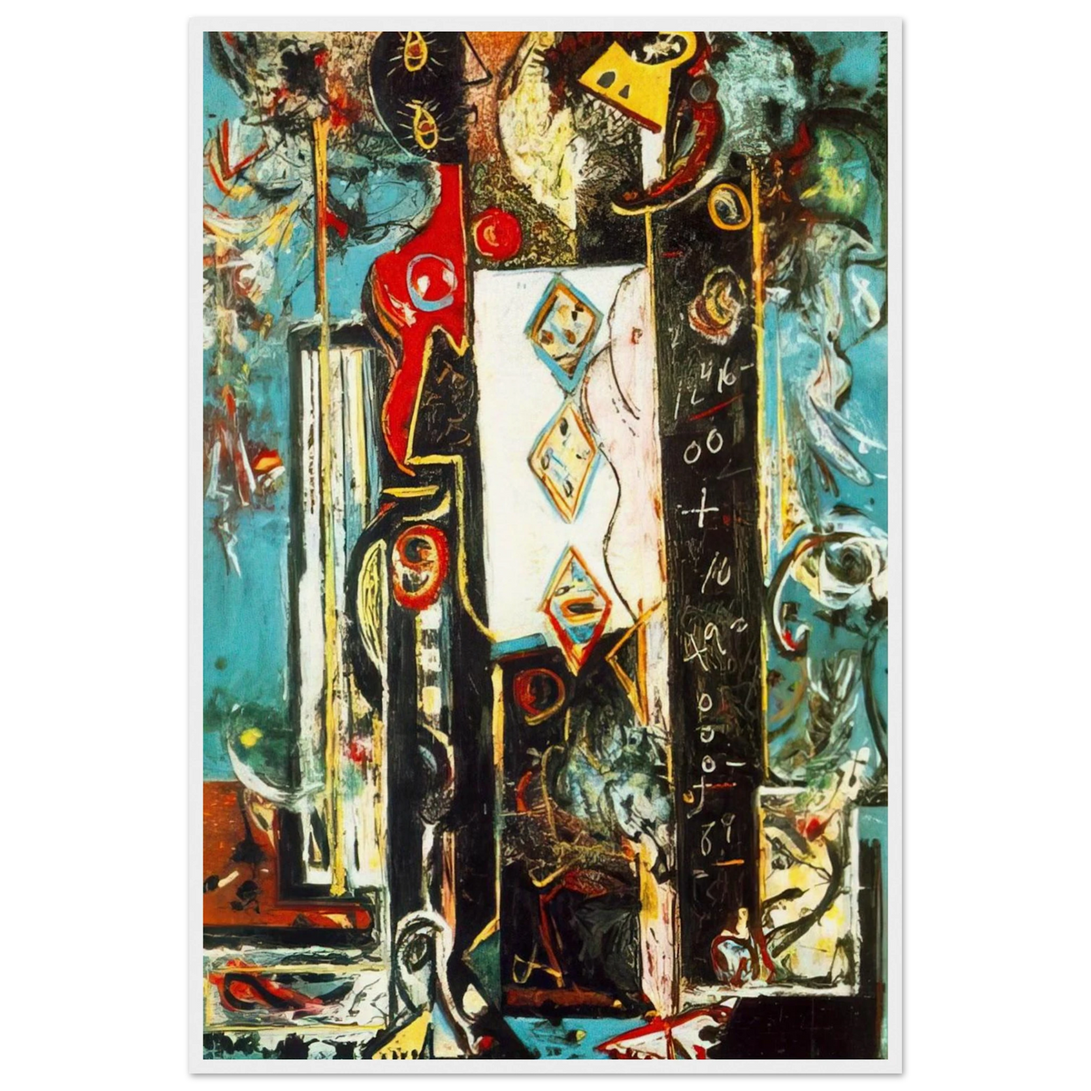 MALE AND FEMALE Framed Poster | Jackson Pollock Framed Prints Wall Art | Jackson Pollock Store
