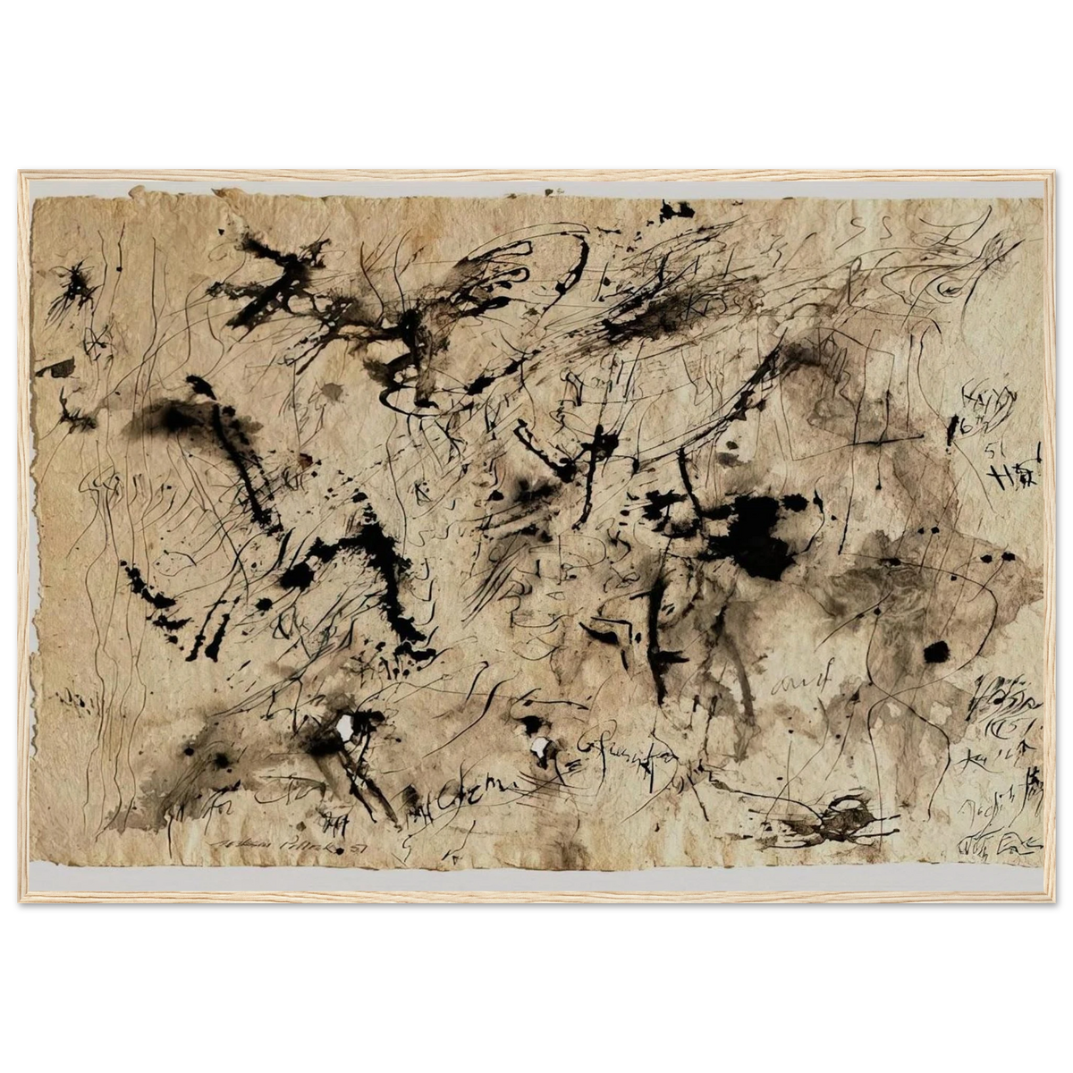 UNTITLED 1951 1 Framed Poster | Jackson Pollock Framed Prints Wall Art | Jackson Pollock Store
