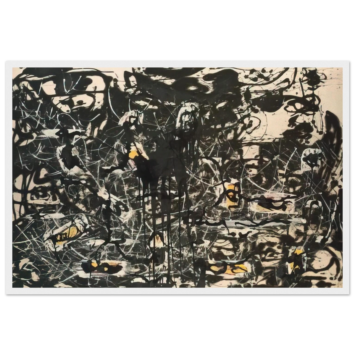 YELLOW ISLANDS Framed Poster | Jackson Pollock Framed Prints Wall Art | Jackson Pollock Store