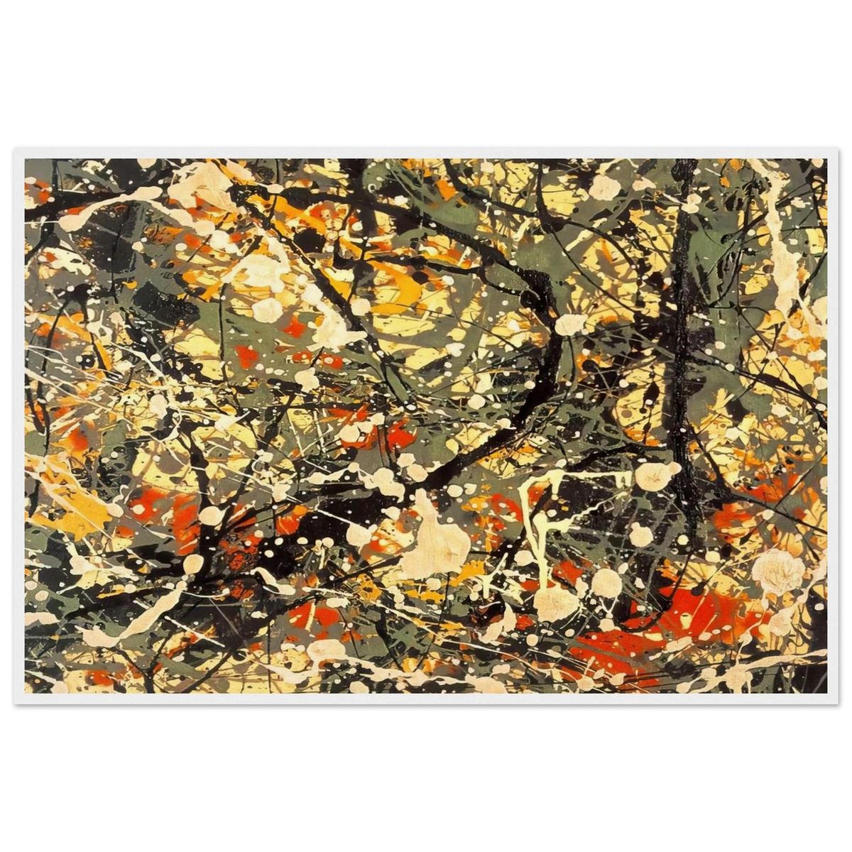 NUMBER 8 DETAIL Framed Poster | Jackson Pollock Framed Prints Wall Art | Jackson Pollock Store