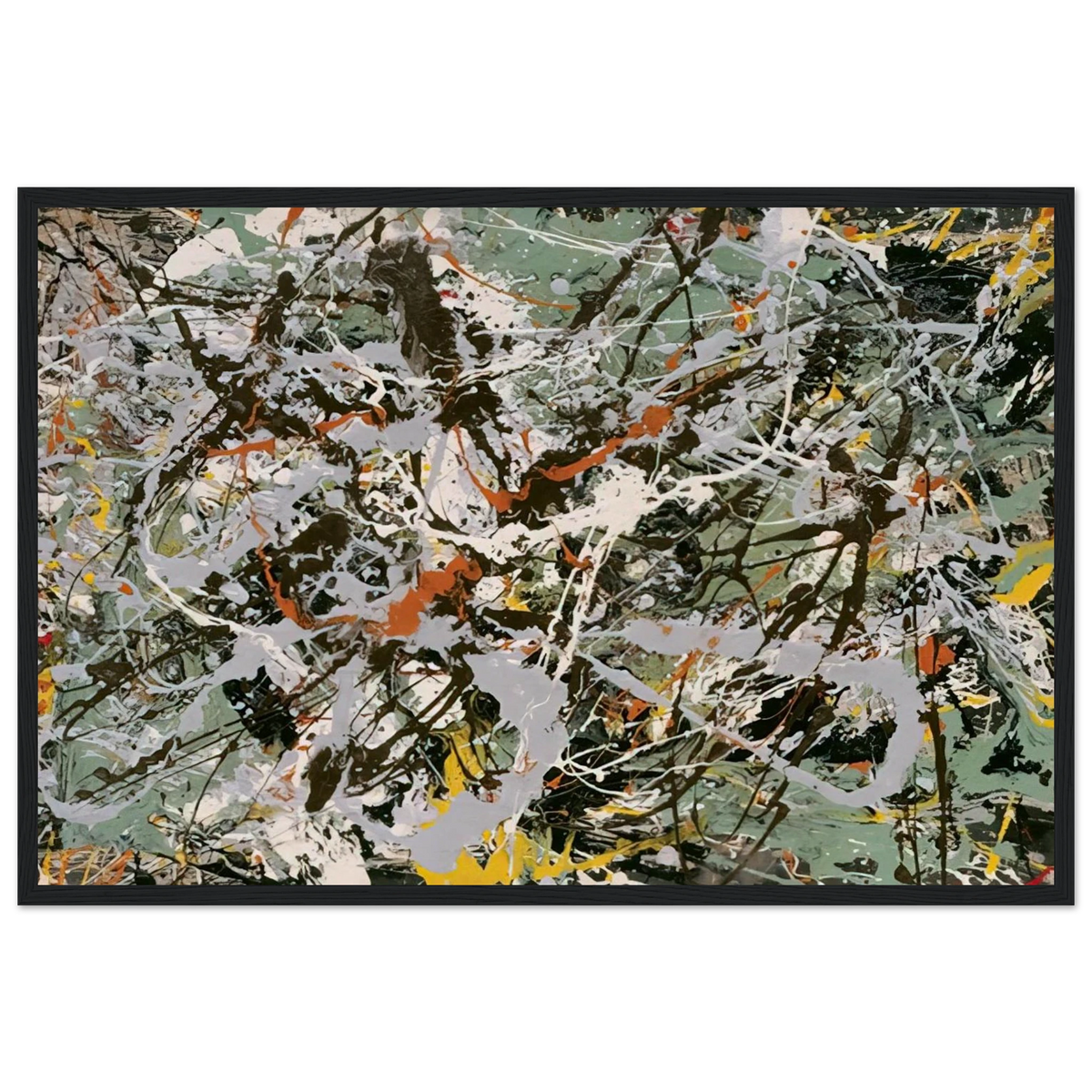 UNTITLED GREEN SILVER 1949 Framed Poster | Jackson Pollock Framed Prints Wall Art | Jackson Pollock Store
