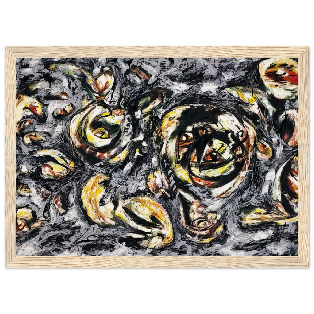 OCEAN GREYNESS 1953 Framed Poster | Jackson Pollock Framed Prints Wall Art | Jackson Pollock Store