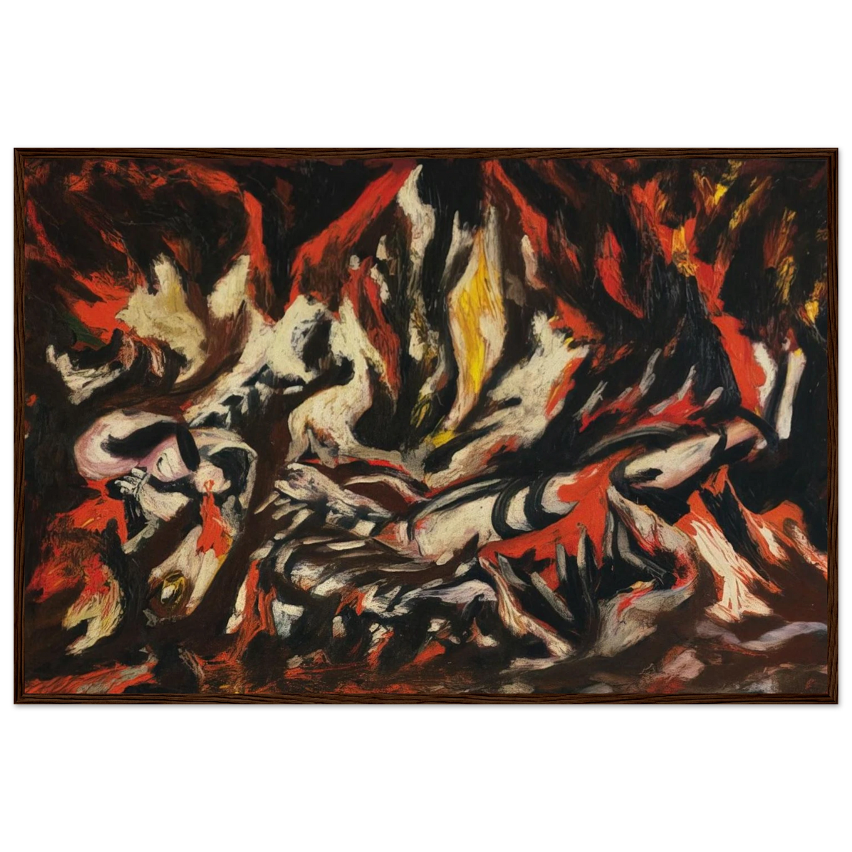 THE FLAME 1938 Framed Poster | Jackson Pollock Framed Prints Wall Art | Jackson Pollock Store
