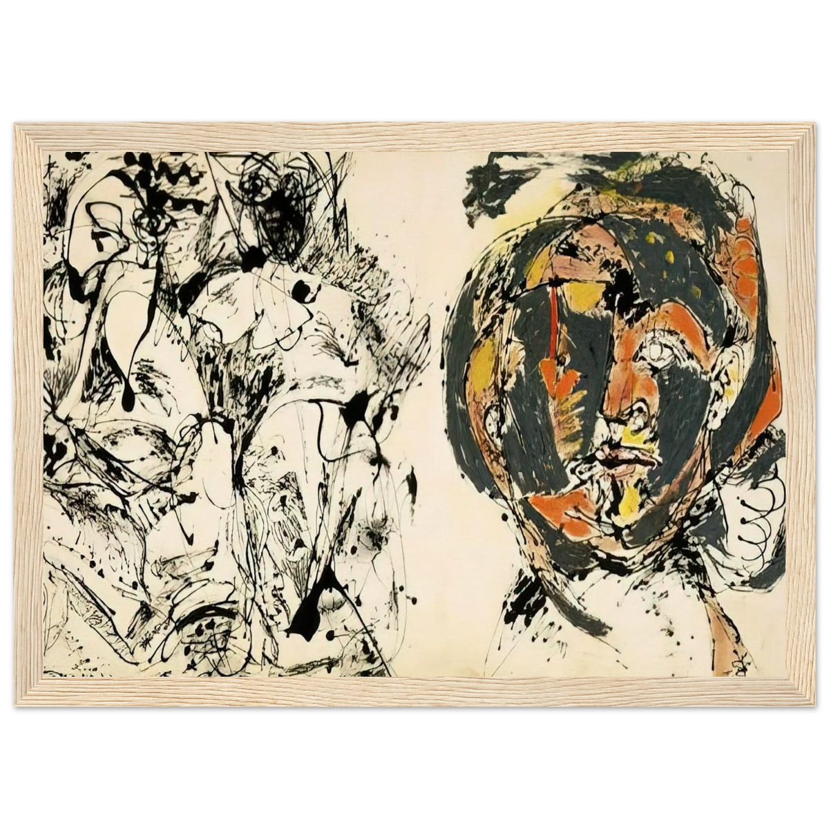 PORTRAIT AND A DREAM 1953 Framed Poster | Jackson Pollock Framed Prints Wall Art | Jackson Pollock Store