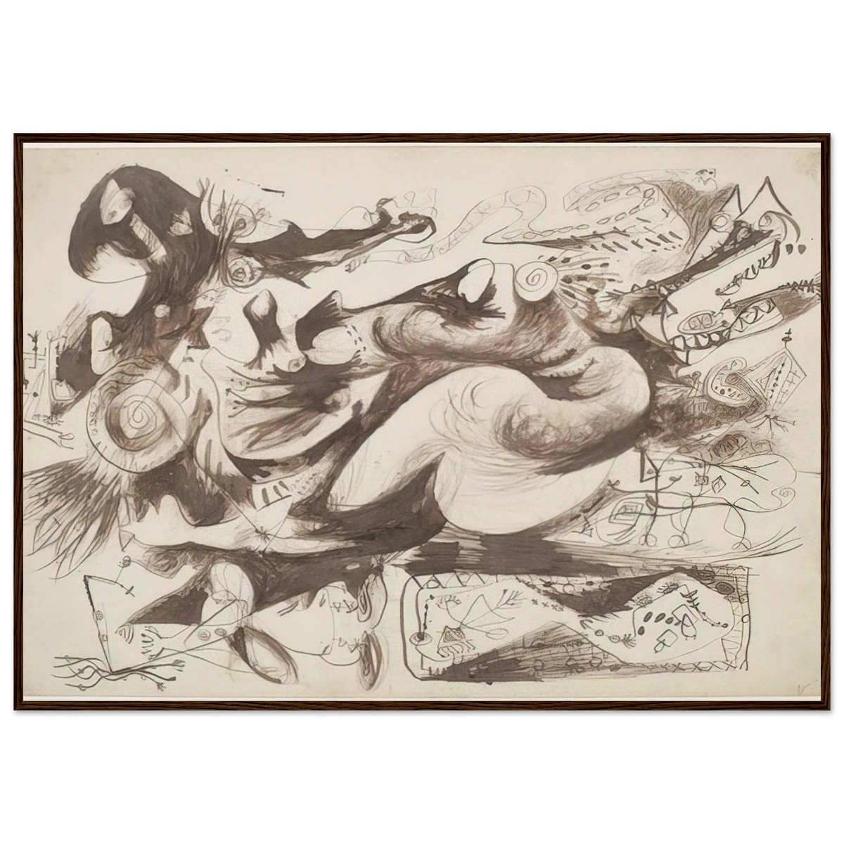 UNTITLED O CONNOR THAW 770 Framed Poster | Jackson Pollock Framed Prints Wall Art | Jackson Pollock Store
