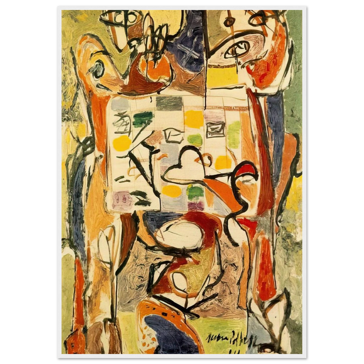 THE TEA CUP Framed Poster | Jackson Pollock Framed Prints Wall Art | Jackson Pollock Store