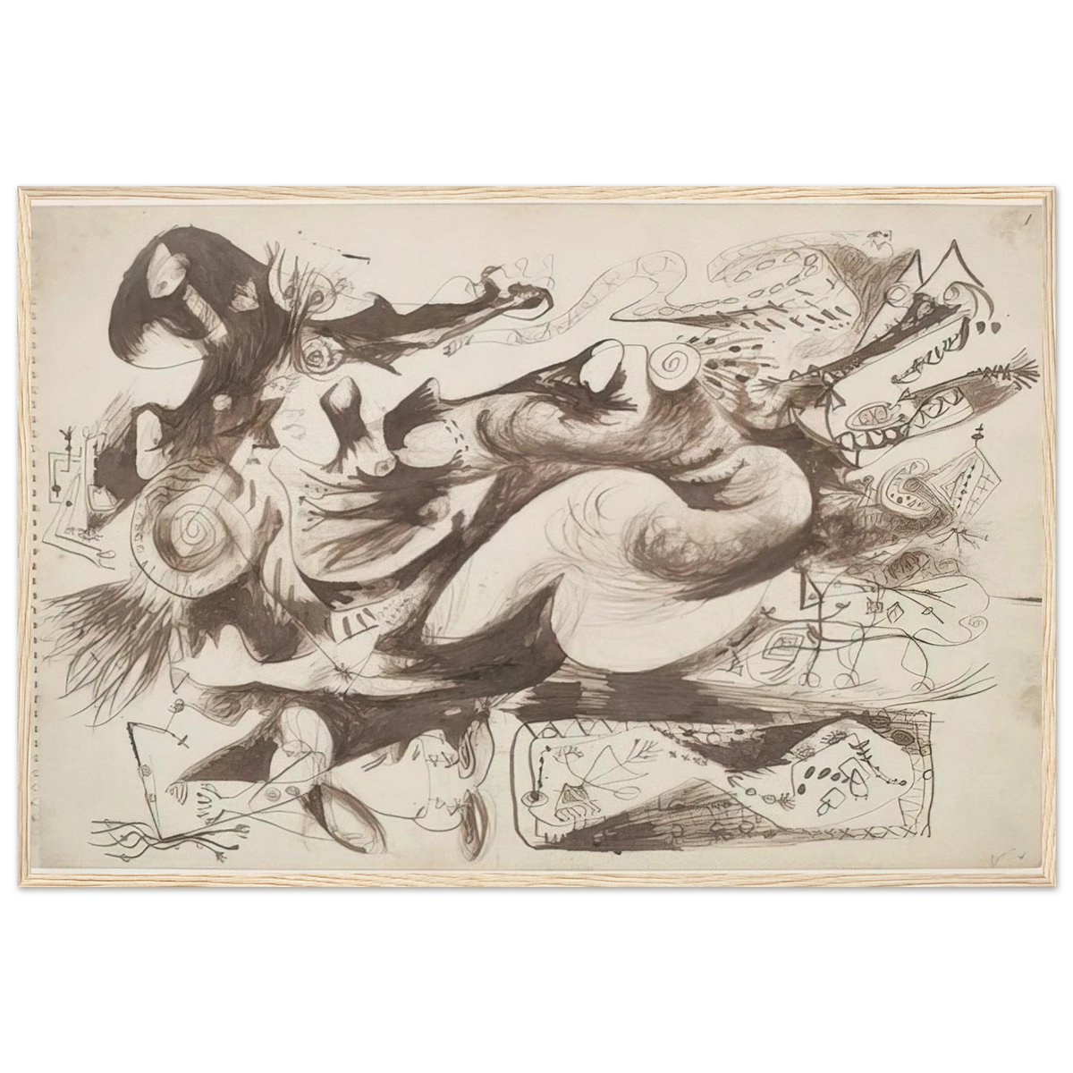 UNTITLED O CONNOR THAW 770 Framed Poster | Jackson Pollock Framed Prints Wall Art | Jackson Pollock Store