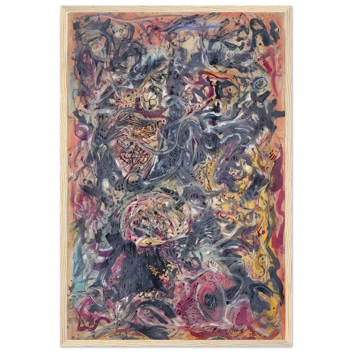 PATTERN Framed Poster | Jackson Pollock Framed Prints Wall Art | Jackson Pollock Store