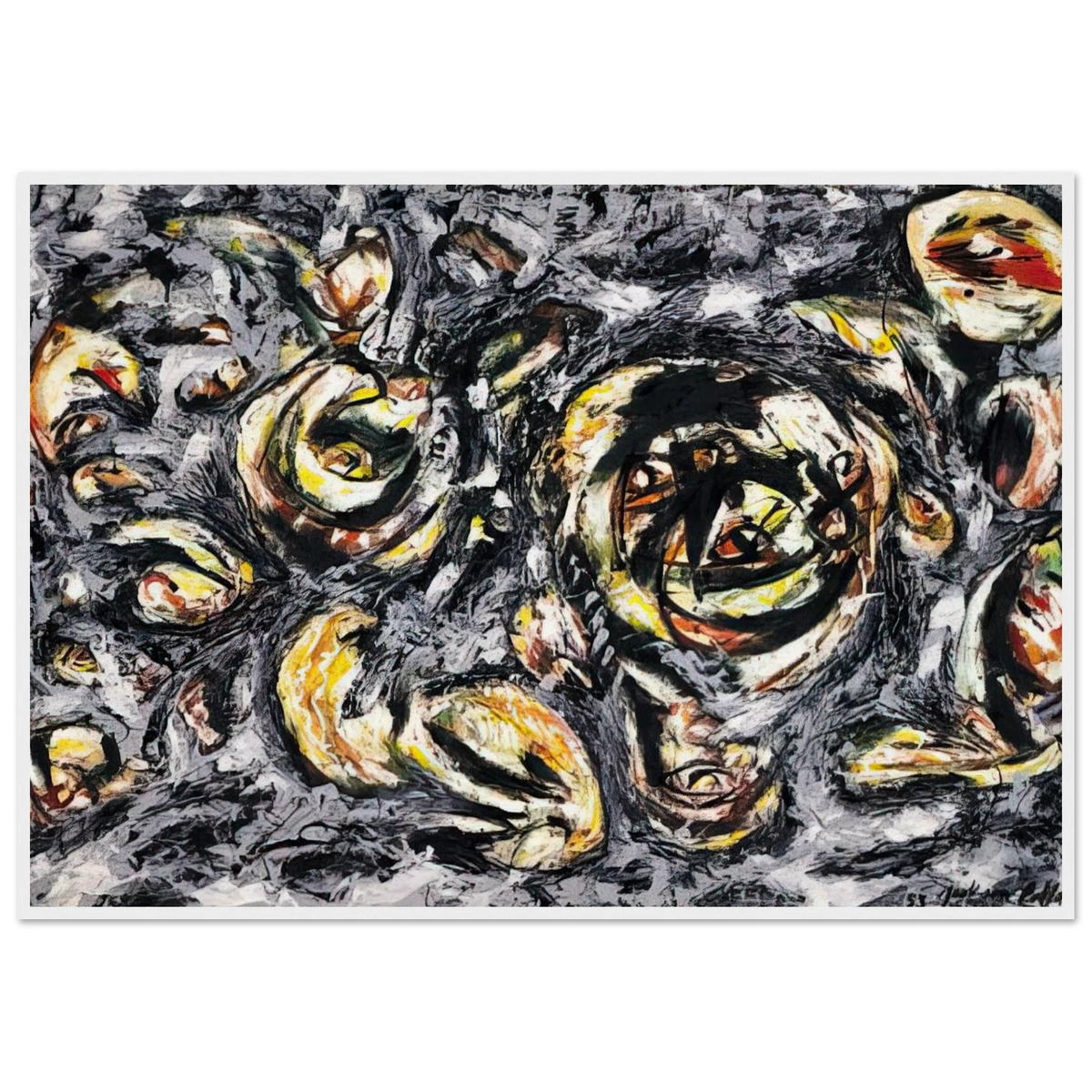 OCEAN GREYNESS 1953 Framed Poster | Jackson Pollock Framed Prints Wall Art | Jackson Pollock Store
