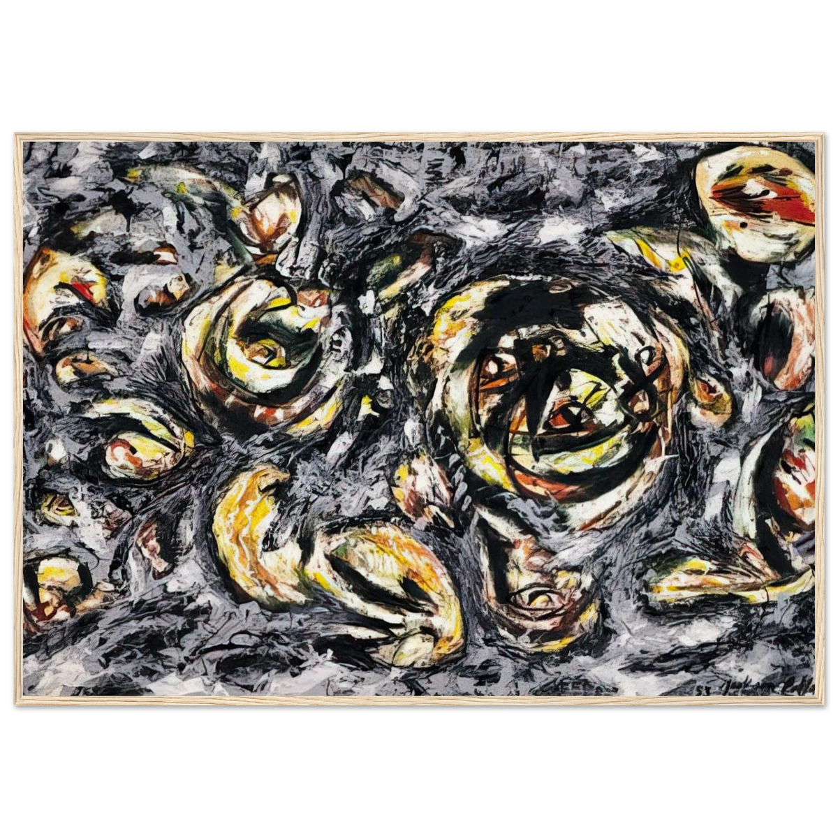 OCEAN GREYNESS 1953 Framed Poster | Jackson Pollock Framed Prints Wall Art | Jackson Pollock Store