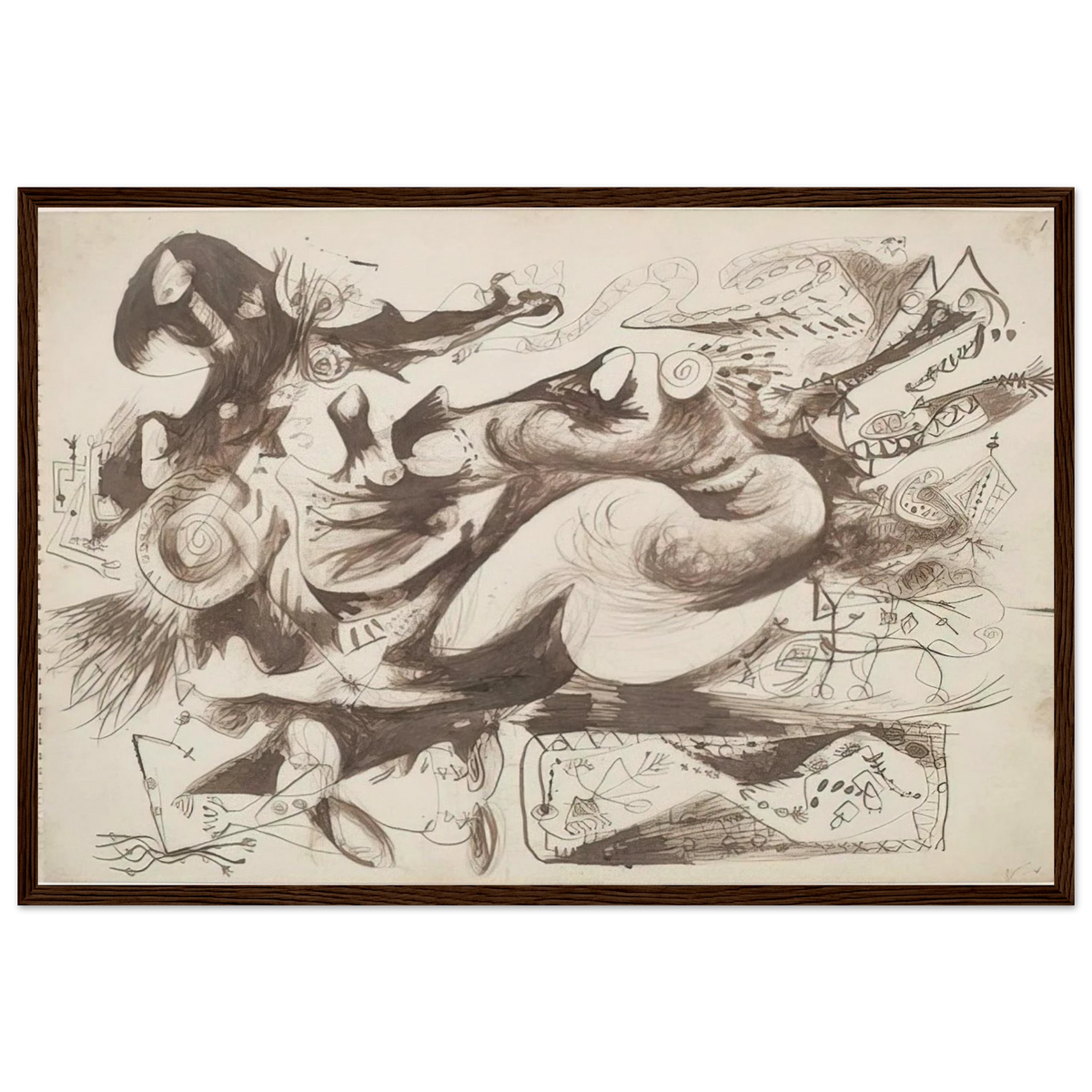 UNTITLED O CONNOR THAW 770 Framed Poster | Jackson Pollock Framed Prints Wall Art | Jackson Pollock Store