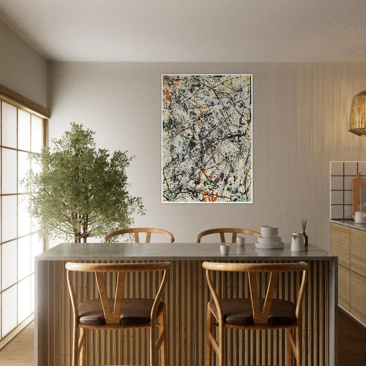 NUMBER 32 1947 Framed Poster | Jackson Pollock Framed Prints Wall Art | Jackson Pollock Store