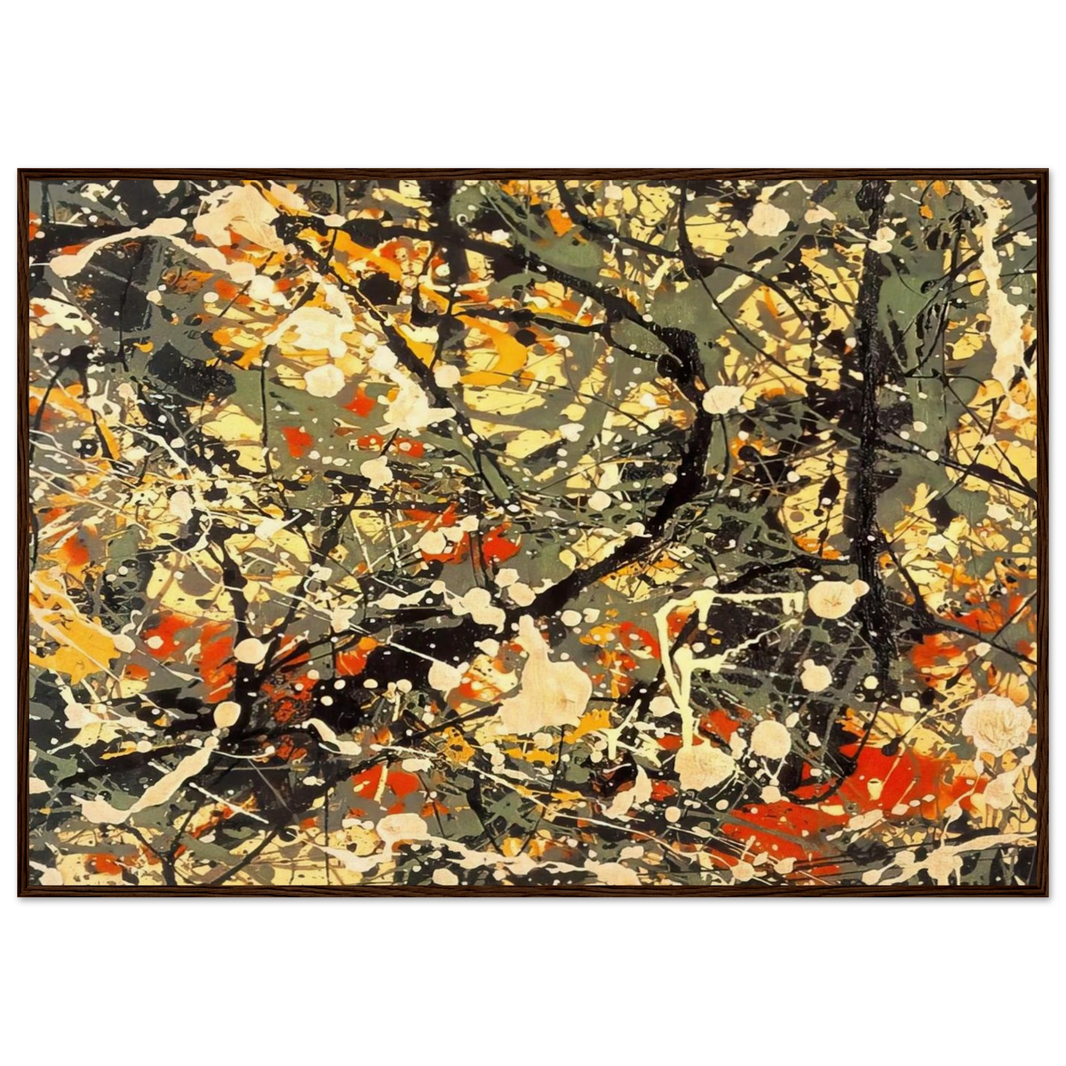 NUMBER 8 DETAIL Framed Poster | Jackson Pollock Framed Prints Wall Art | Jackson Pollock Store