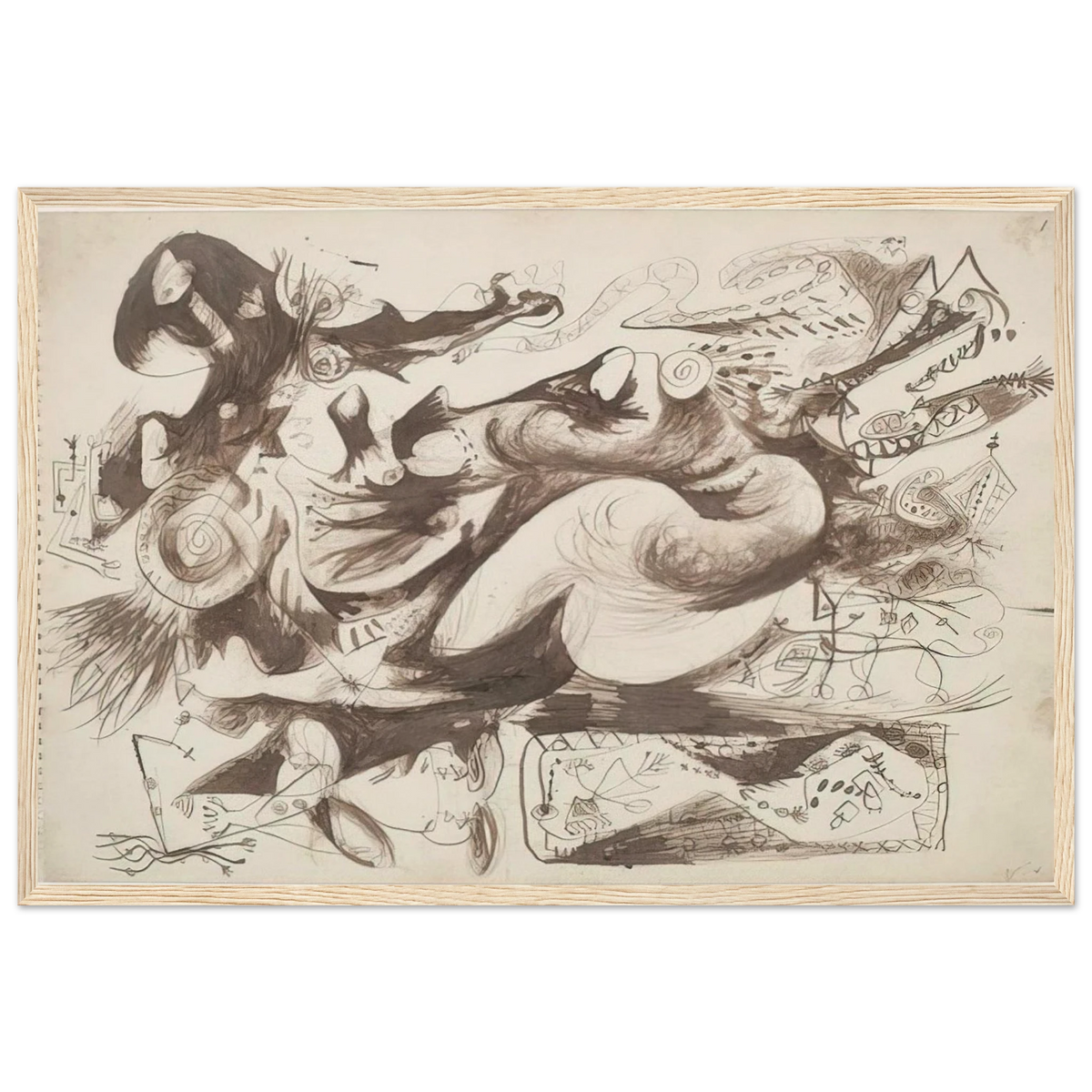 UNTITLED O CONNOR THAW 770 Framed Poster | Jackson Pollock Framed Prints Wall Art | Jackson Pollock Store