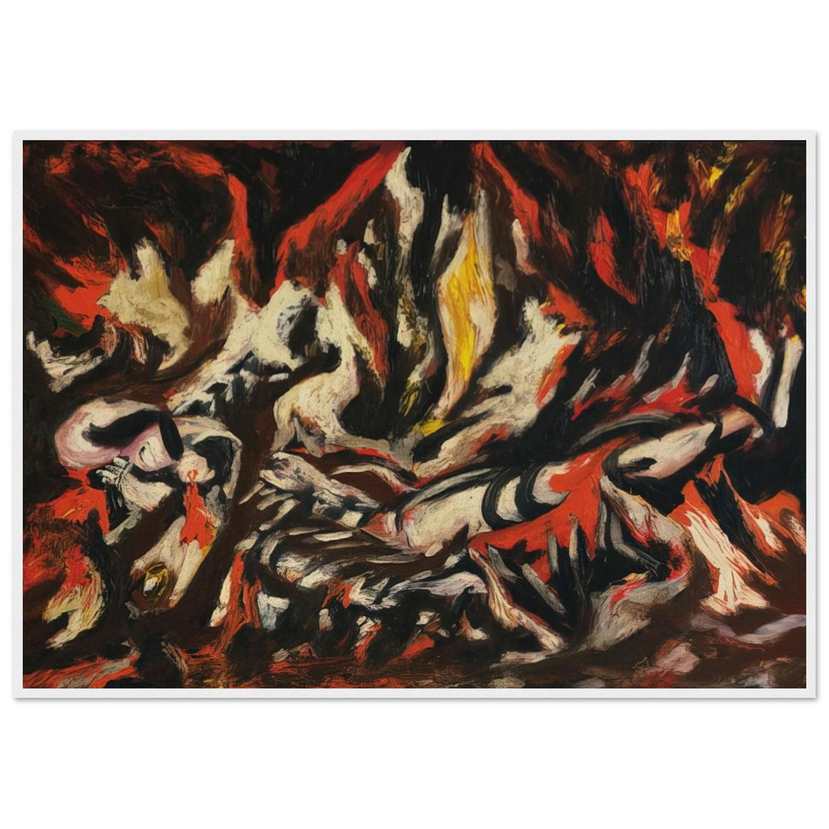 THE FLAME 1938 Framed Poster | Jackson Pollock Framed Prints Wall Art | Jackson Pollock Store