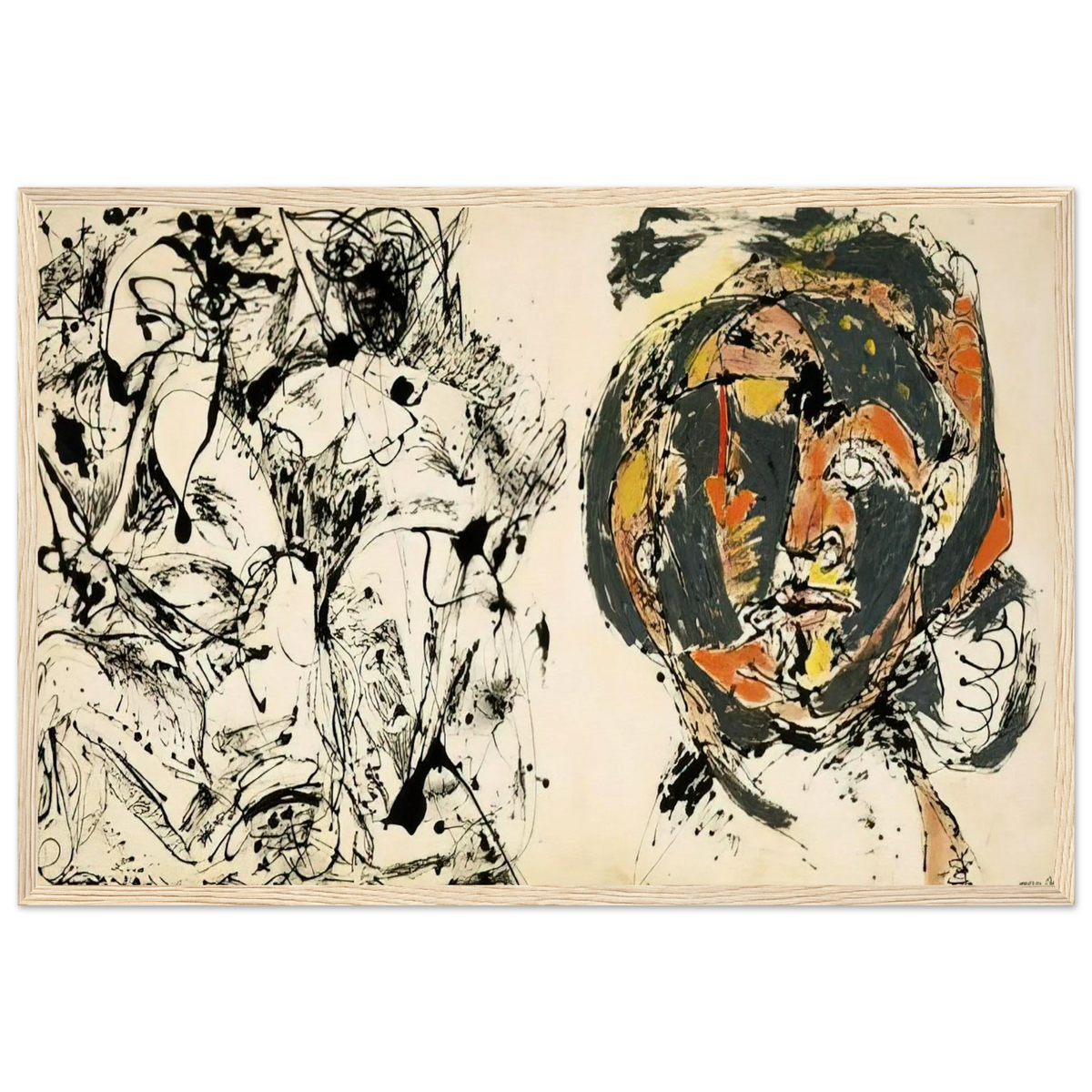 PORTRAIT AND A DREAM 1953 Framed Poster | Jackson Pollock Framed Prints Wall Art | Jackson Pollock Store