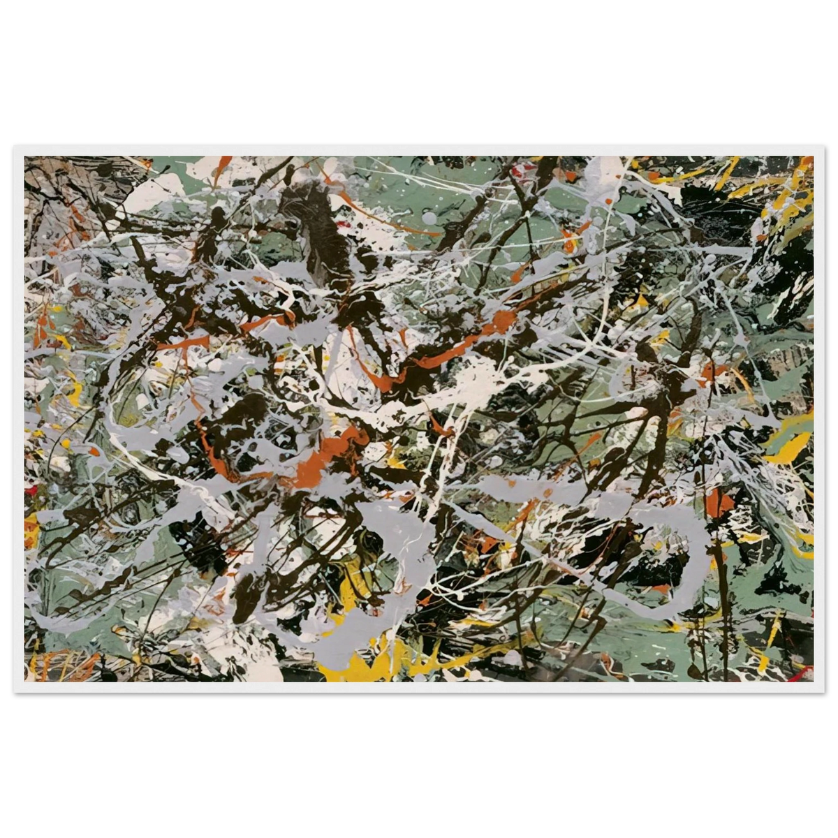 UNTITLED GREEN SILVER 1949 Framed Poster | Jackson Pollock Framed Prints Wall Art | Jackson Pollock Store